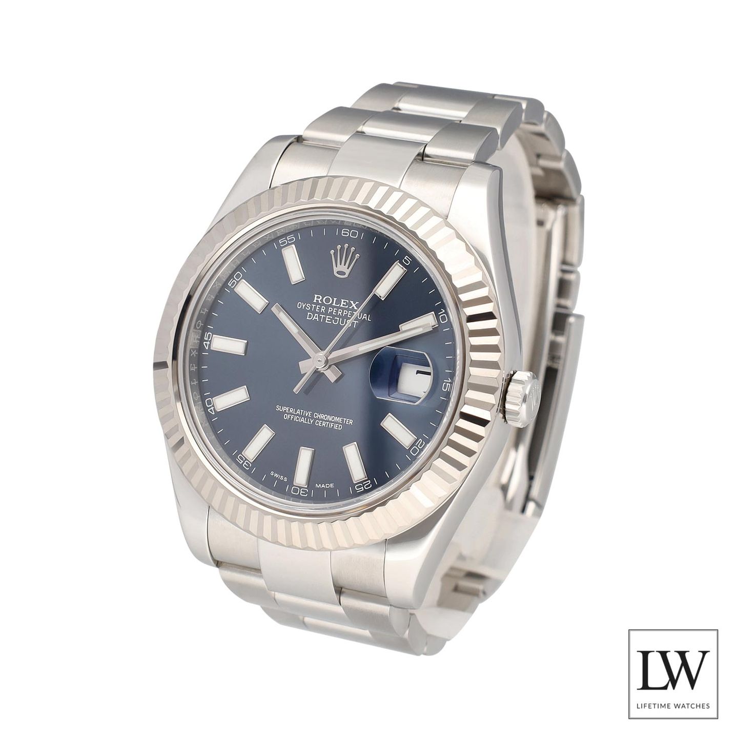 Rolex Datejust II 116334 (2016) - Blauw wijzerplaat 41mm Staal (5/8)