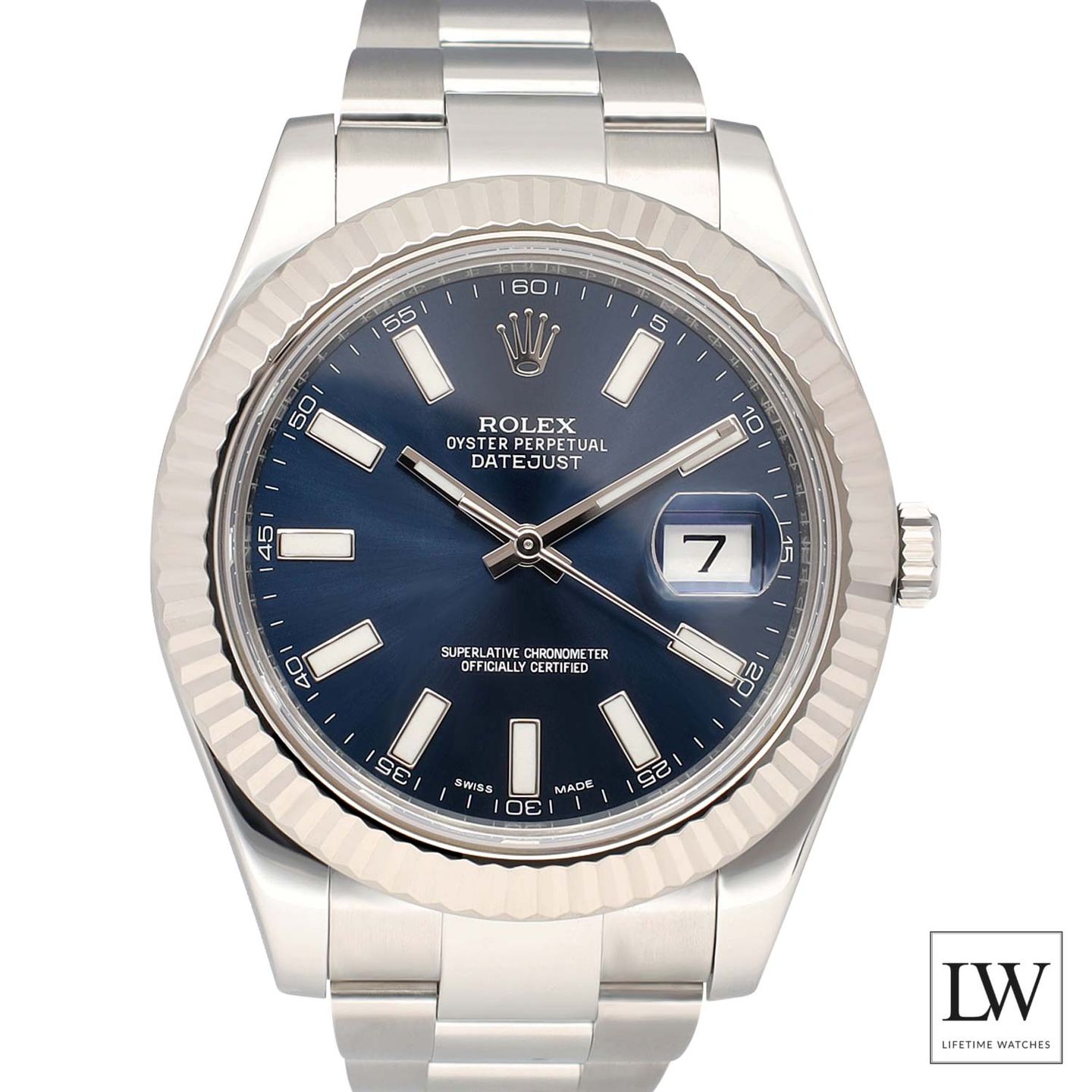 Rolex Datejust II 116334 (2016) - Blauw wijzerplaat 41mm Staal (2/8)