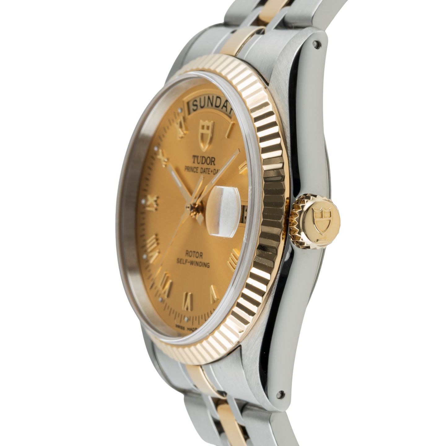 Tudor Prince Date 76213 (Unknown (random serial)) - 36 mm Gold/Steel case (6/8)