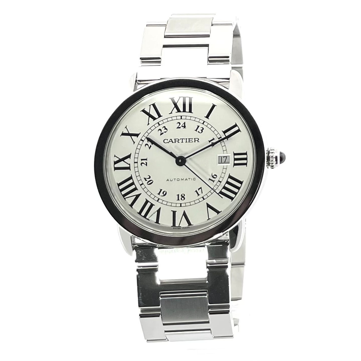 Cartier Ronde Solo de Cartier W6701011 (2023) - Zilver wijzerplaat 42mm Staal (1/7)