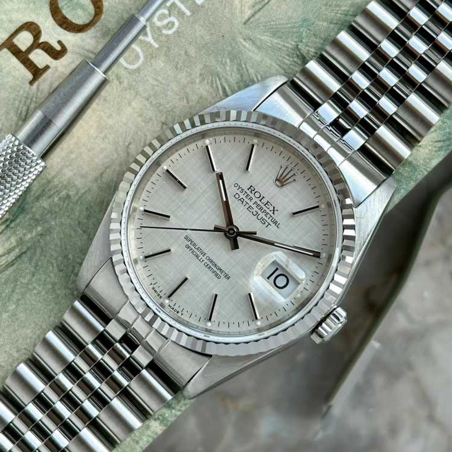 Rolex Datejust 36 16234 (1988) - Zilver wijzerplaat 36mm Staal (6/8)