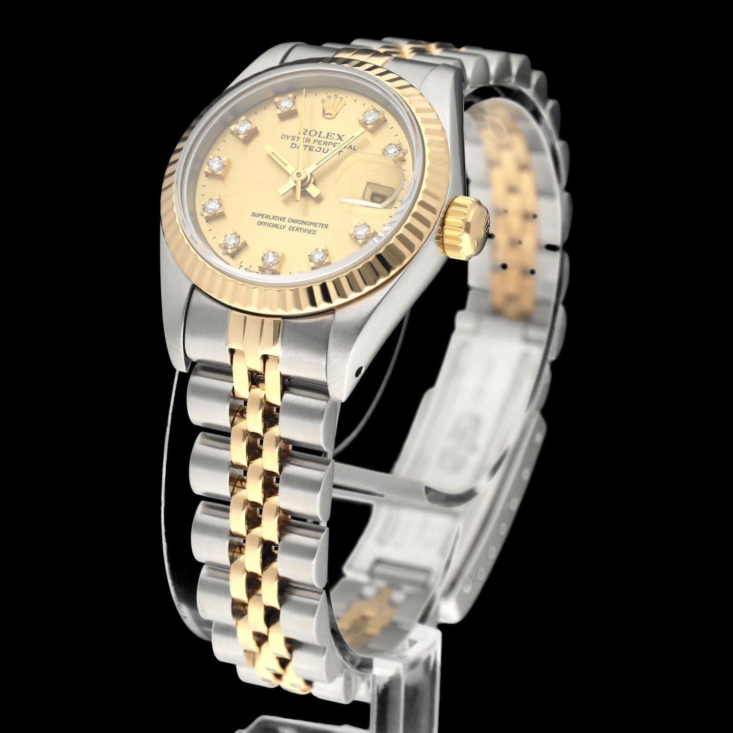 Rolex Lady-Datejust 69173G (1991) - 26 mm Gold/Steel case (5/8)