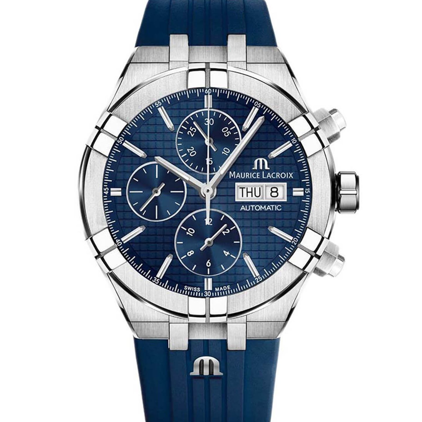 Maurice Lacroix Aikon AI6038-SS000-430-4 (2024) - Blauw wijzerplaat 44mm Staal (2/3)