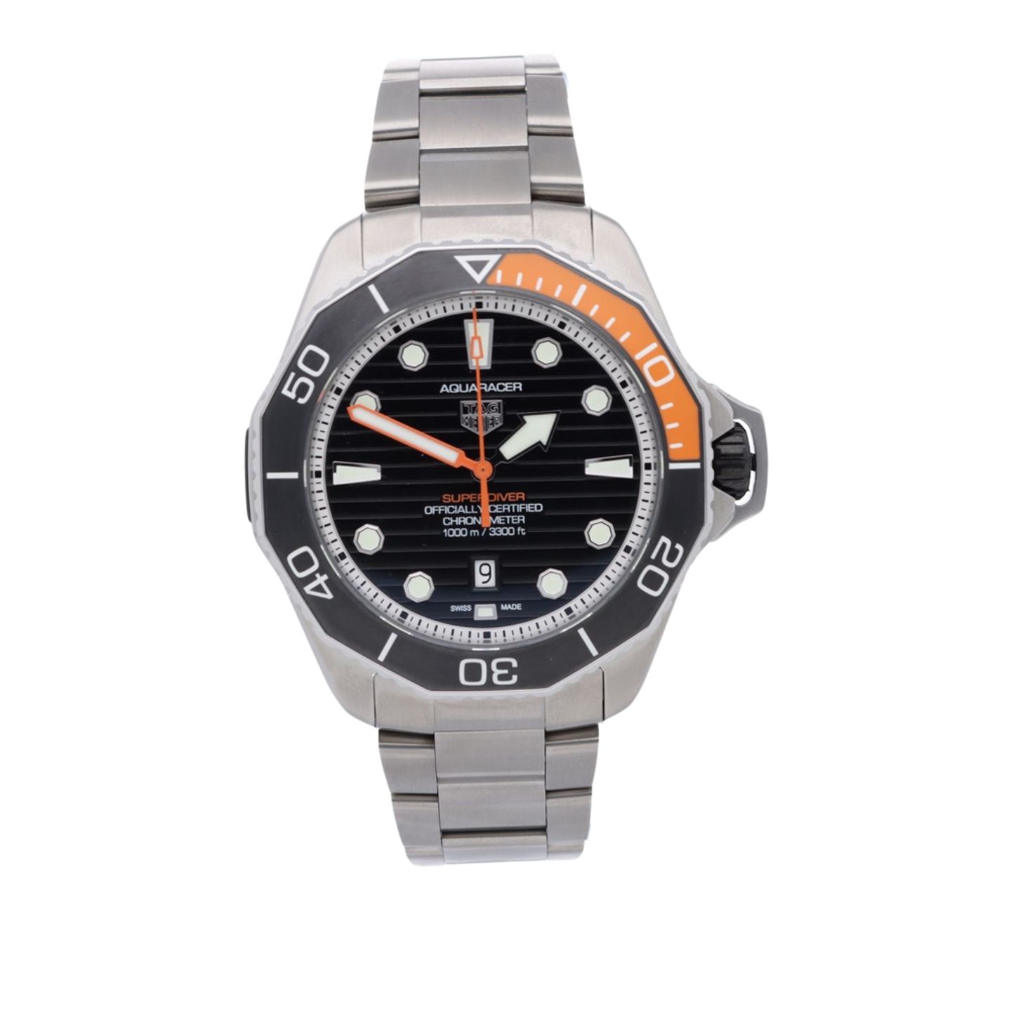 TAG Heuer Aquaracer WBP5A8A.BF0619 (2024) - Black dial 45 mm Titanium case (1/7)