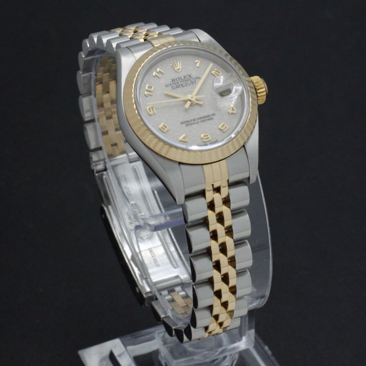 Rolex Lady-Datejust 79173 (2004) - Champagne wijzerplaat 26mm Goud/Staal (4/7)