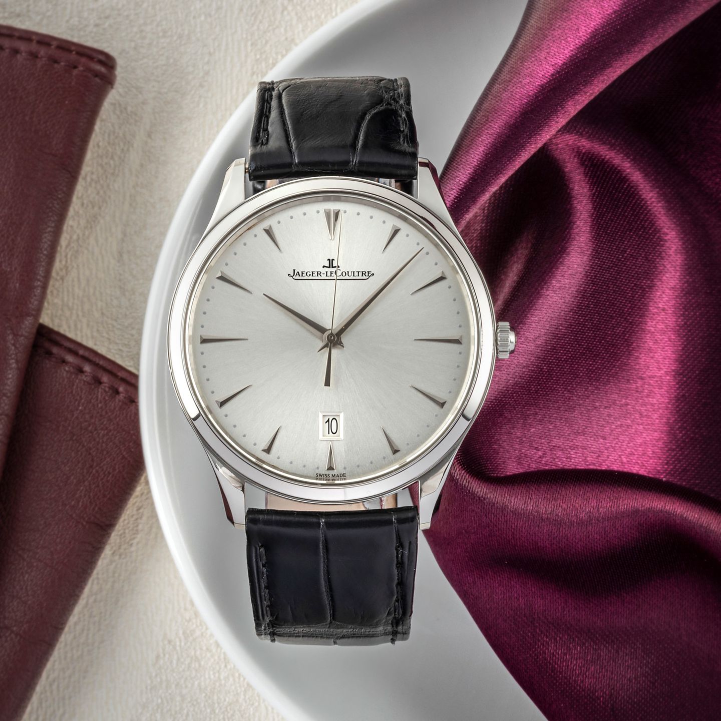 Jaeger-LeCoultre Master Ultra Thin Q1288420, 174.8.37.S (Onbekend (willekeurig serienummer)) - Zilver wijzerplaat 40mm Staal (2/8)