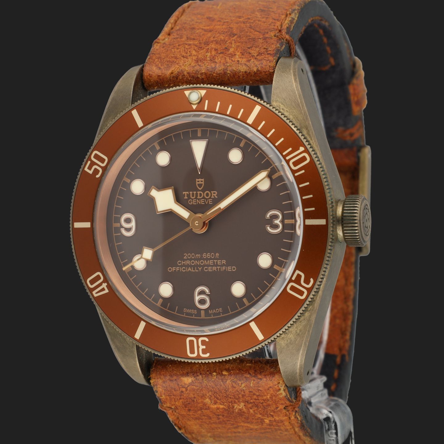 Tudor Black Bay Bronze 79250BM (2017) - Bruin wijzerplaat 43mm Brons (1/8)