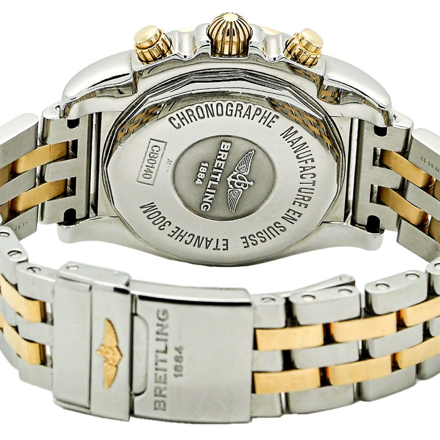 Breitling Chronomat 41 CB014012/G713 (2015) - Wit wijzerplaat 41mm Goud/Staal (5/6)