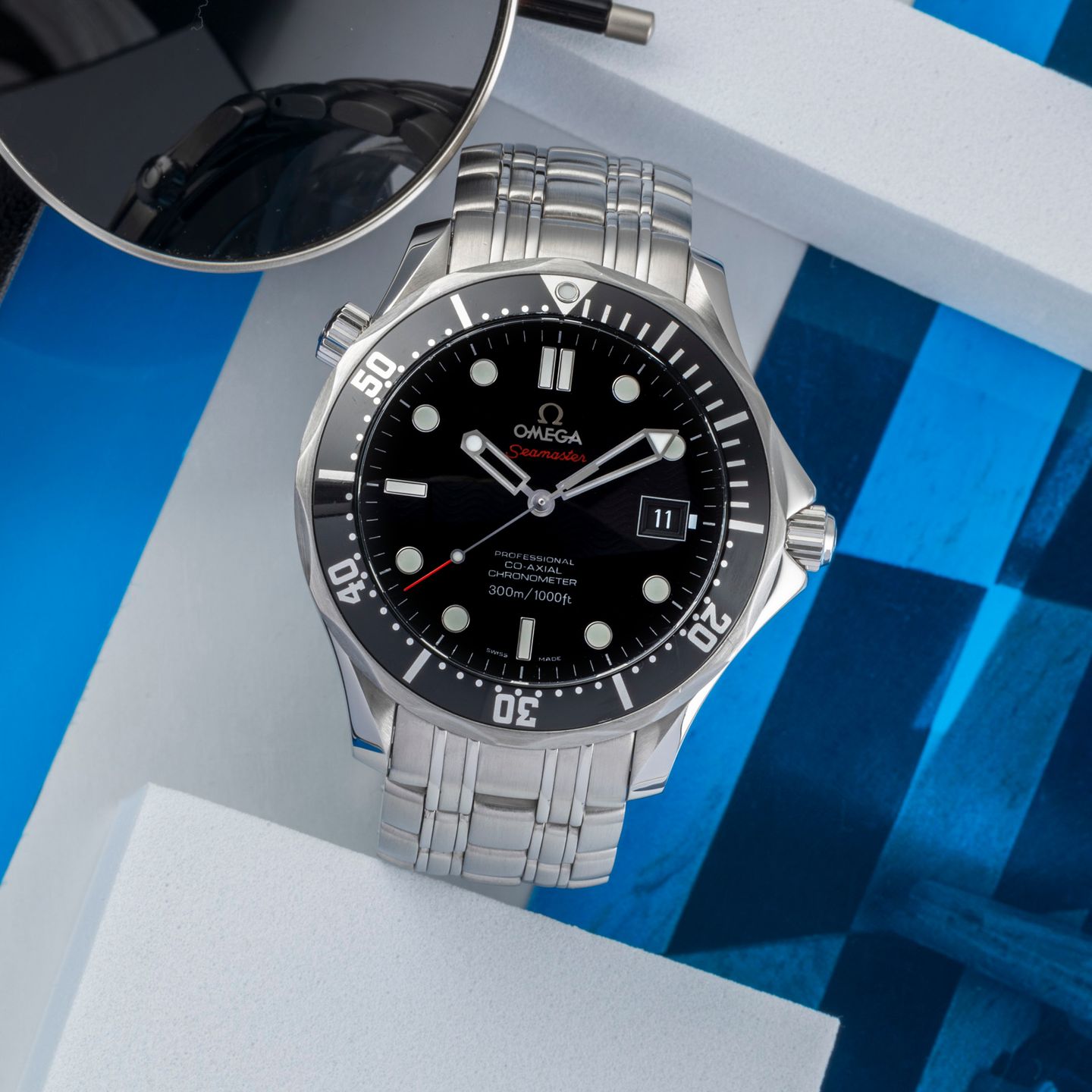 Omega Seamaster Diver 300 M 212.30.41.20.01.002 (Onbekend (willekeurig serienummer)) - Zwart wijzerplaat 41mm Staal (1/8)