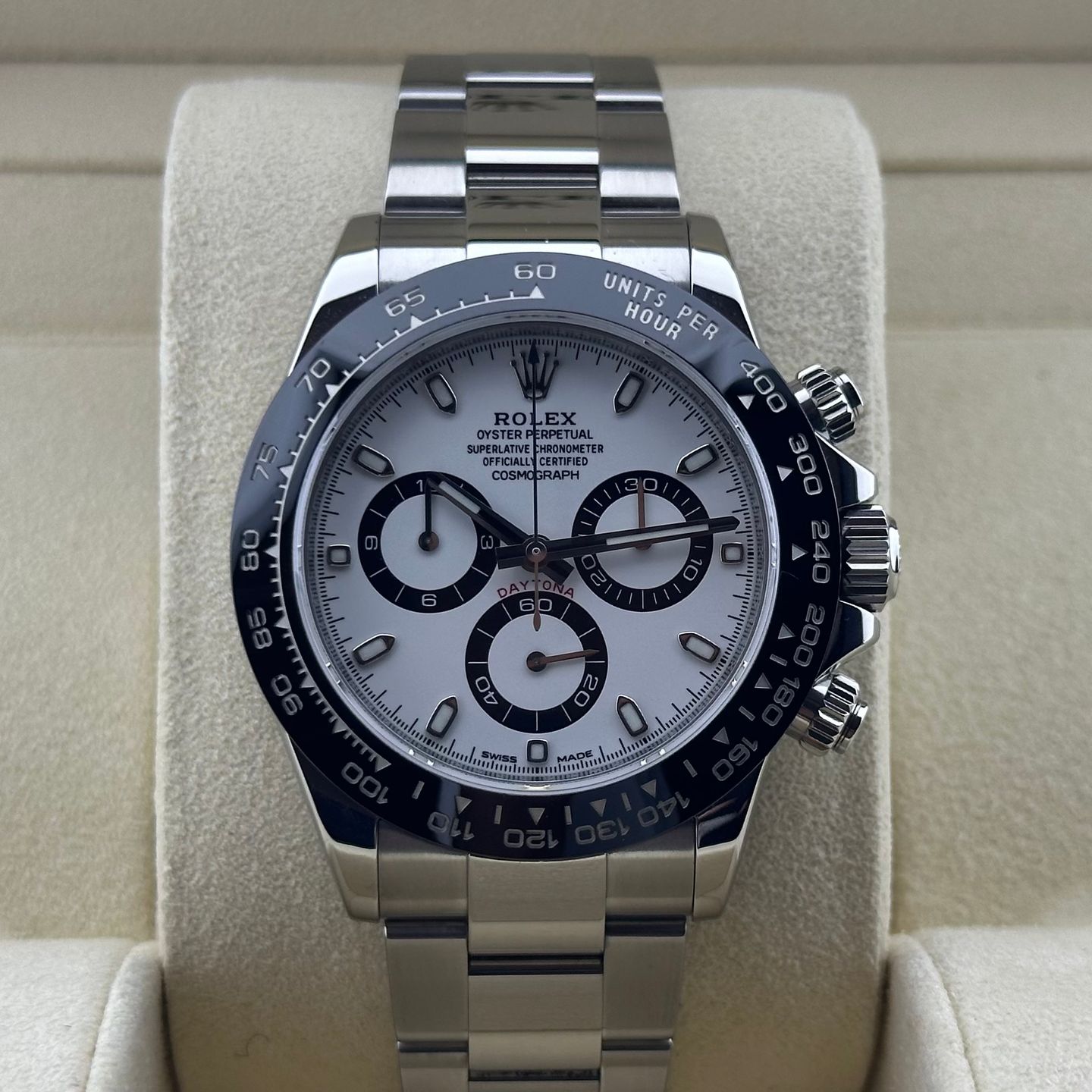 Rolex Daytona 116500LN (2017) - Wit wijzerplaat 40mm Staal (1/8)