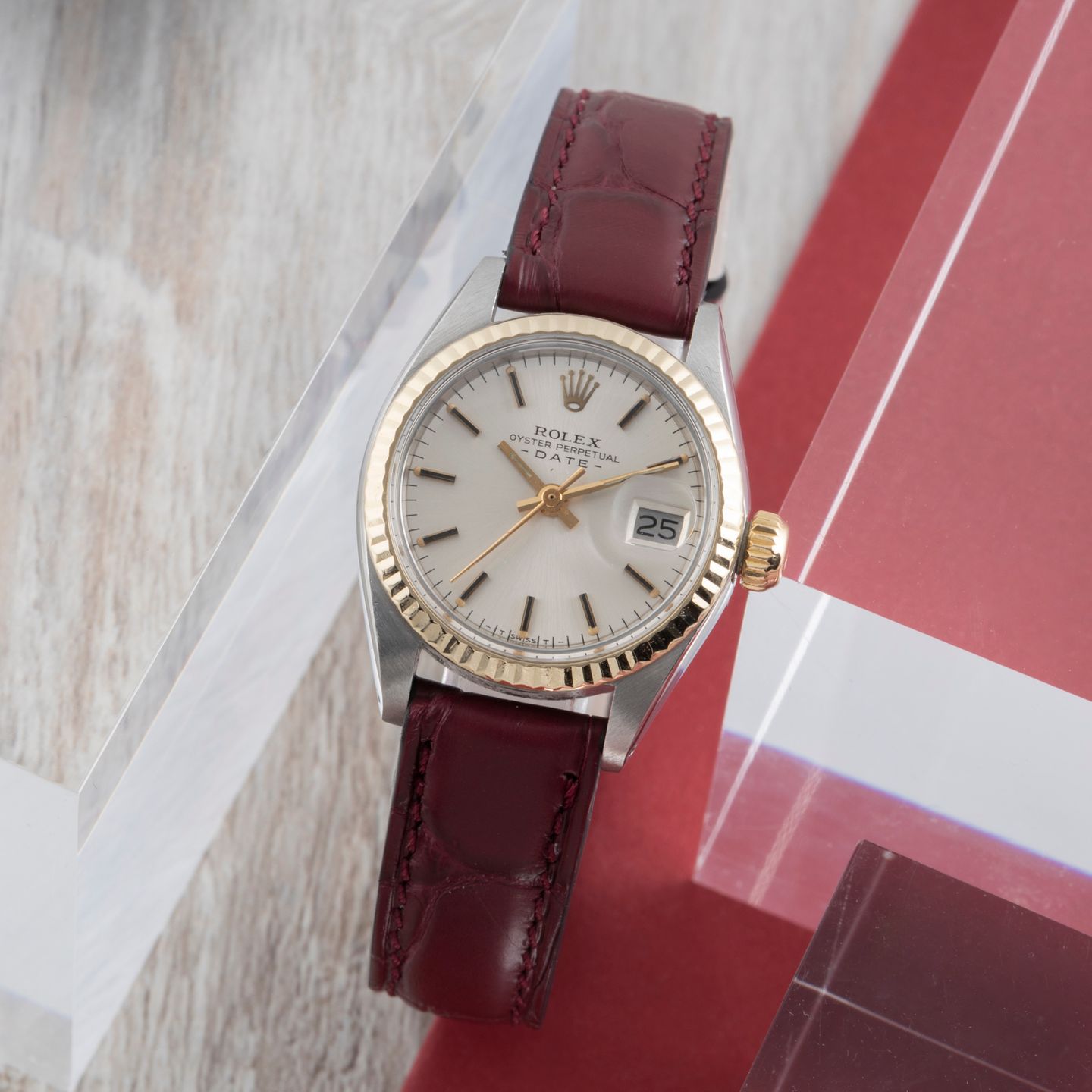 Rolex Lady-Datejust 6917 (Unknown (random serial)) - Silver dial 26 mm Gold/Steel case (1/8)