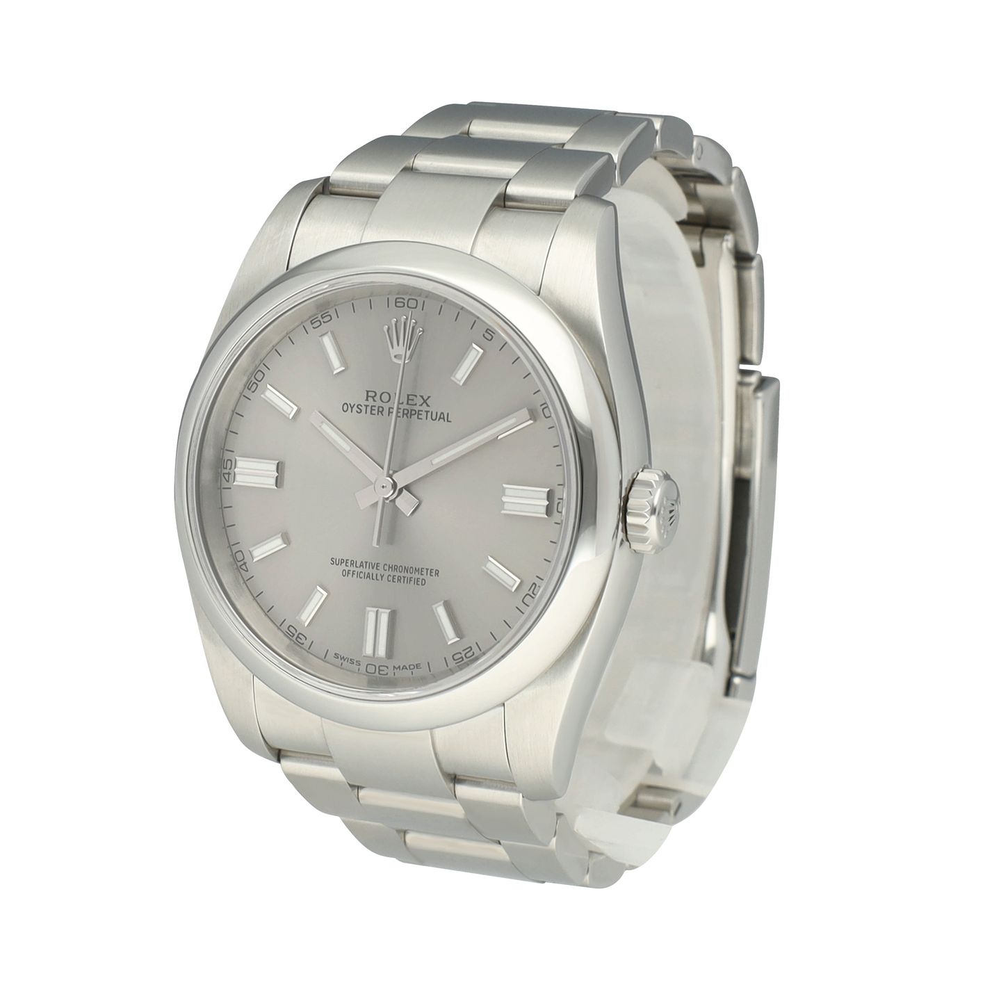 Rolex Oyster Perpetual 36 116000 (2018) - Grey dial 36 mm Steel case (4/8)