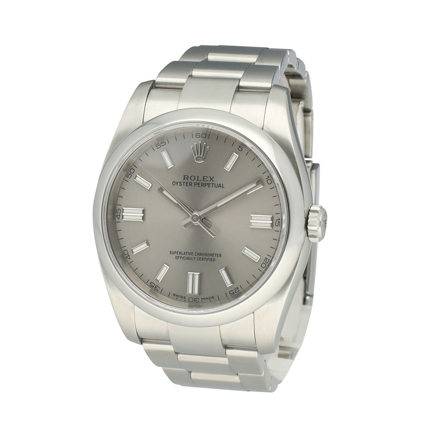 Rolex Oyster Perpetual 36 116000 (2018) - Grey dial 36 mm Steel case (3/8)