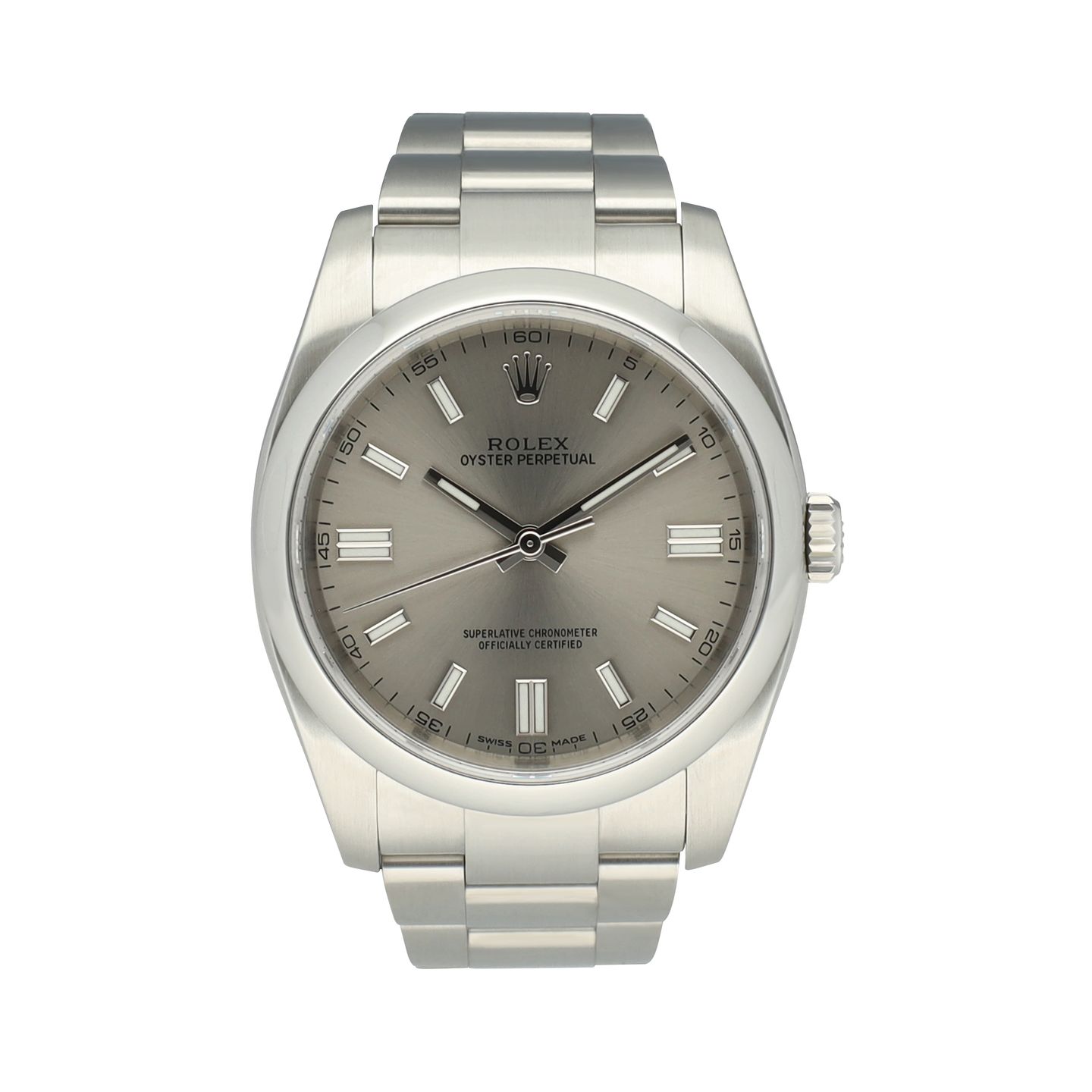 Rolex Oyster Perpetual 36 116000 (2018) - Grey dial 36 mm Steel case (2/8)