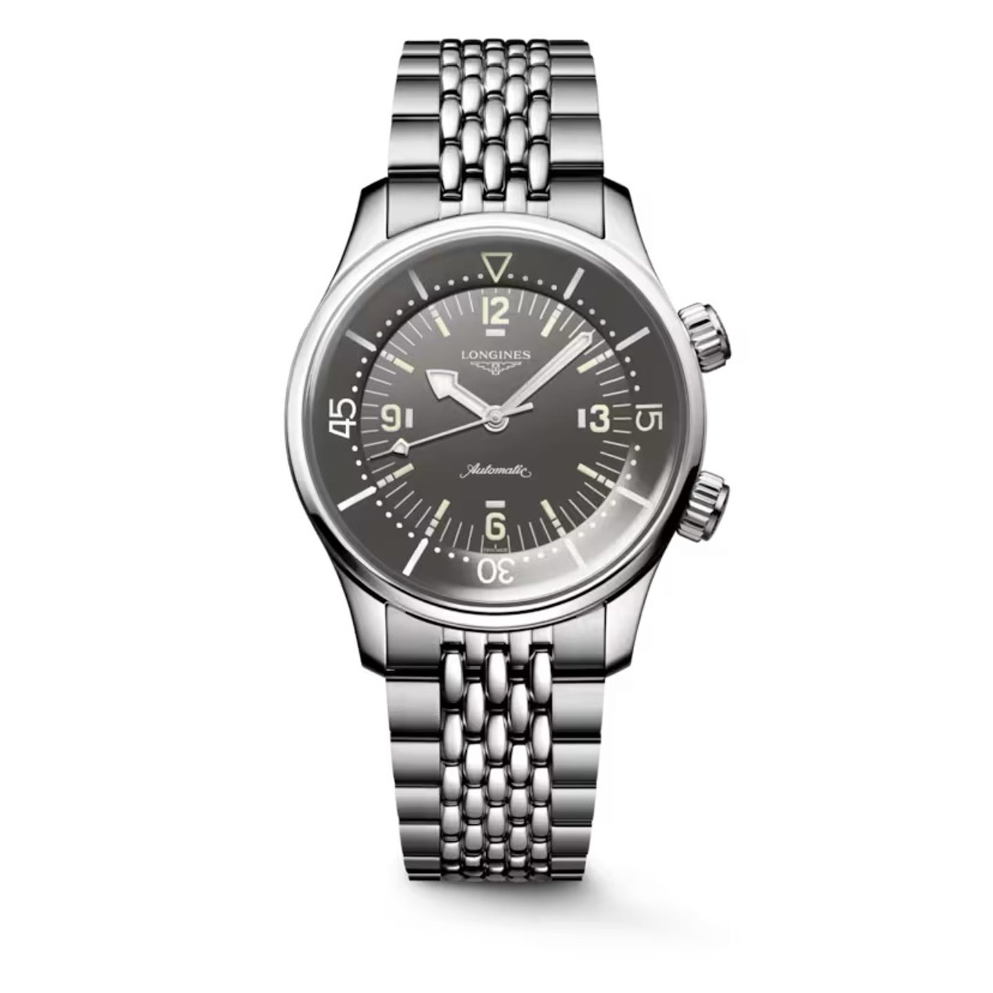 Longines Legend Diver L3.764.4.99.6 (2025) - Grijs wijzerplaat 39mm Staal (1/2)