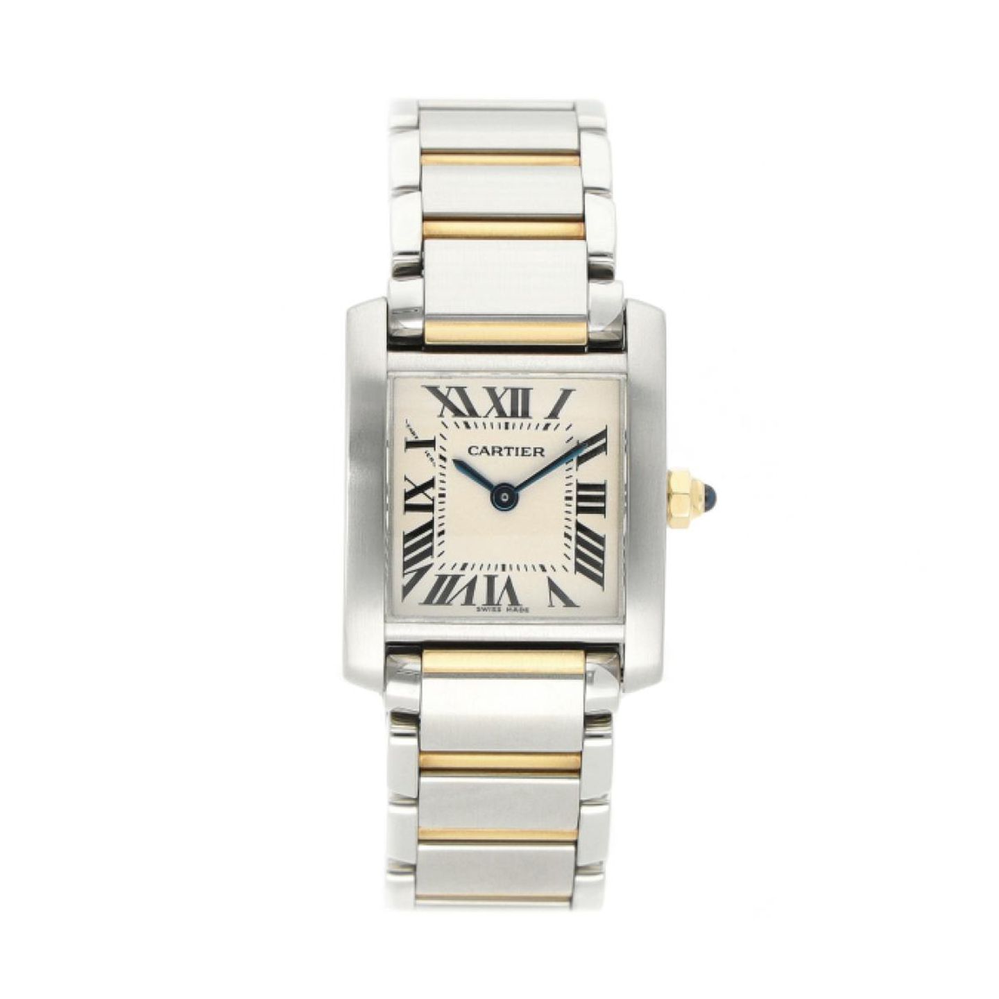 Cartier Tank Française W51007Q4 (2000) - Zilver wijzerplaat 25mm Goud/Staal (1/5)