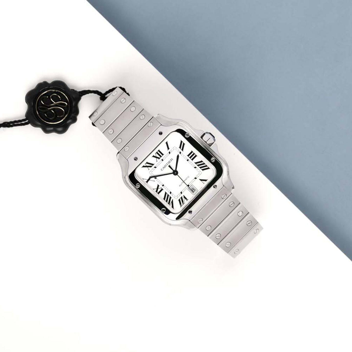 Cartier Santos WSSA0018 (2022) - Silver dial 40 mm Steel case (2/7)