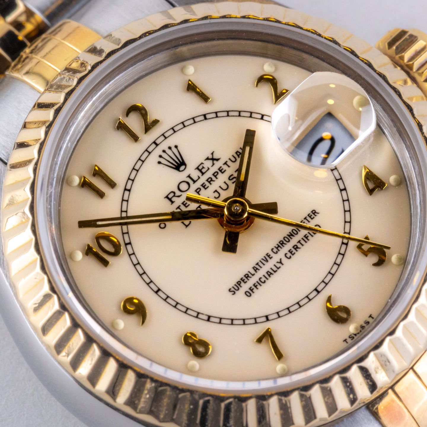 Rolex Lady-Datejust 69173 (1966) - Beige wijzerplaat 26mm Goud/Staal (2/8)