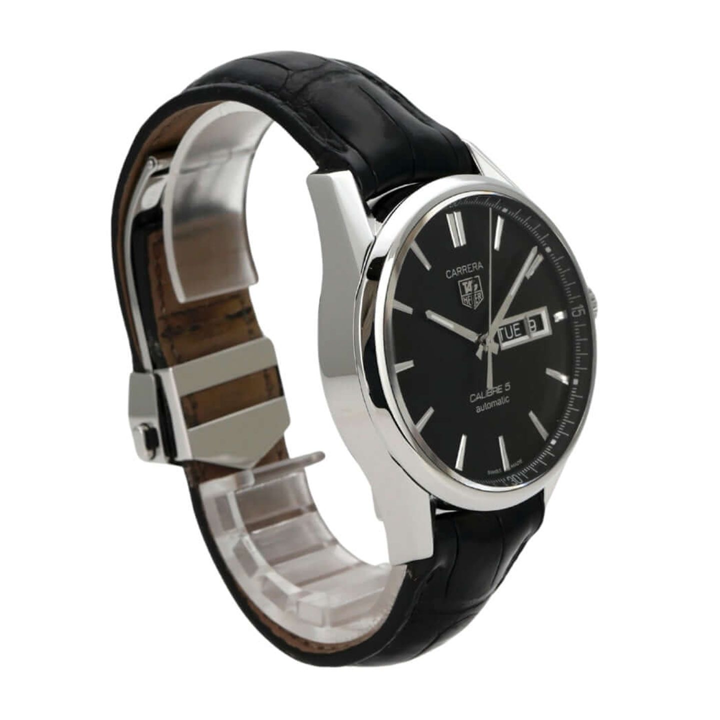 TAG Heuer Carrera Calibre 5 WAR201A.FC6266 (Onbekend (willekeurig serienummer)) - Zwart wijzerplaat 41mm Staal (4/8)