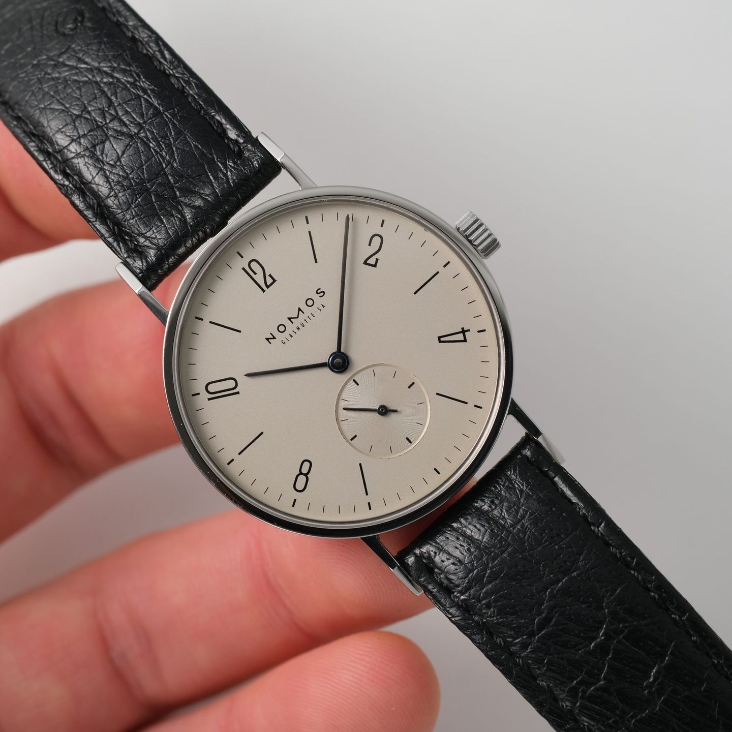 NOMOS Tangente 101 (2001) - Zilver wijzerplaat 35mm Staal (7/8)