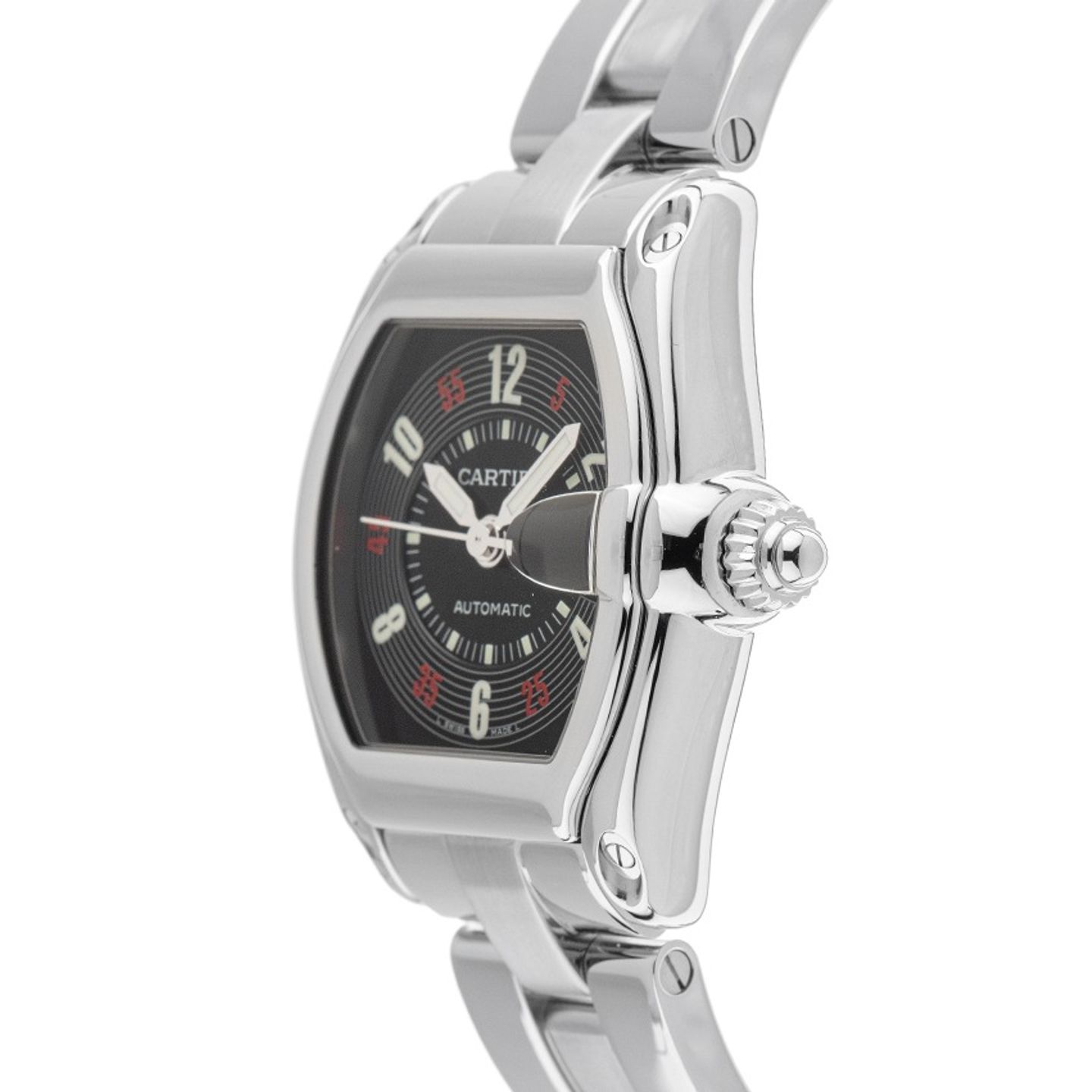 Cartier Roadster 2510 (2002) - Zwart wijzerplaat 37mm Staal (4/8)