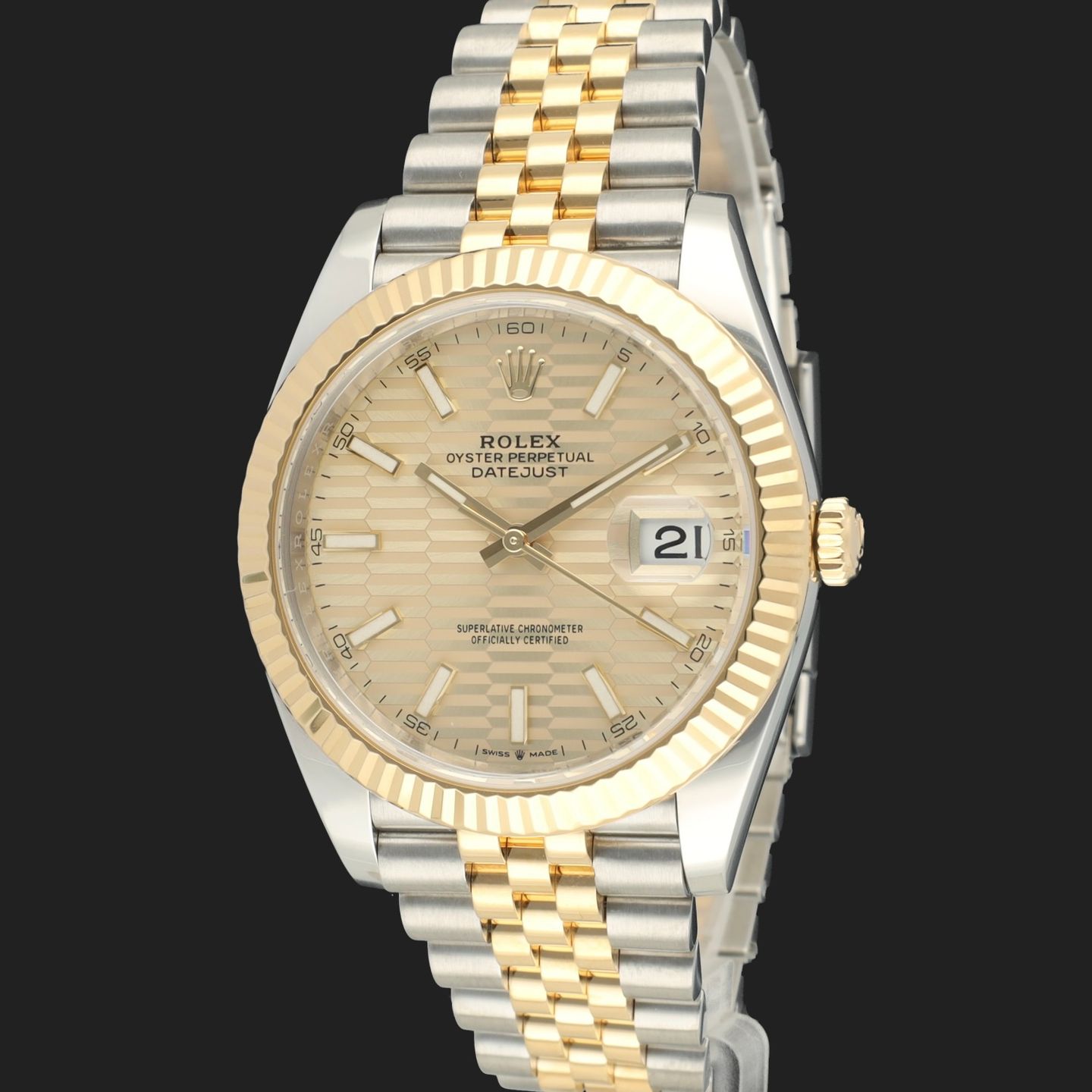 Rolex Datejust 41 126333 (2022) - Champagne dial 41 mm Gold/Steel case (1/8)