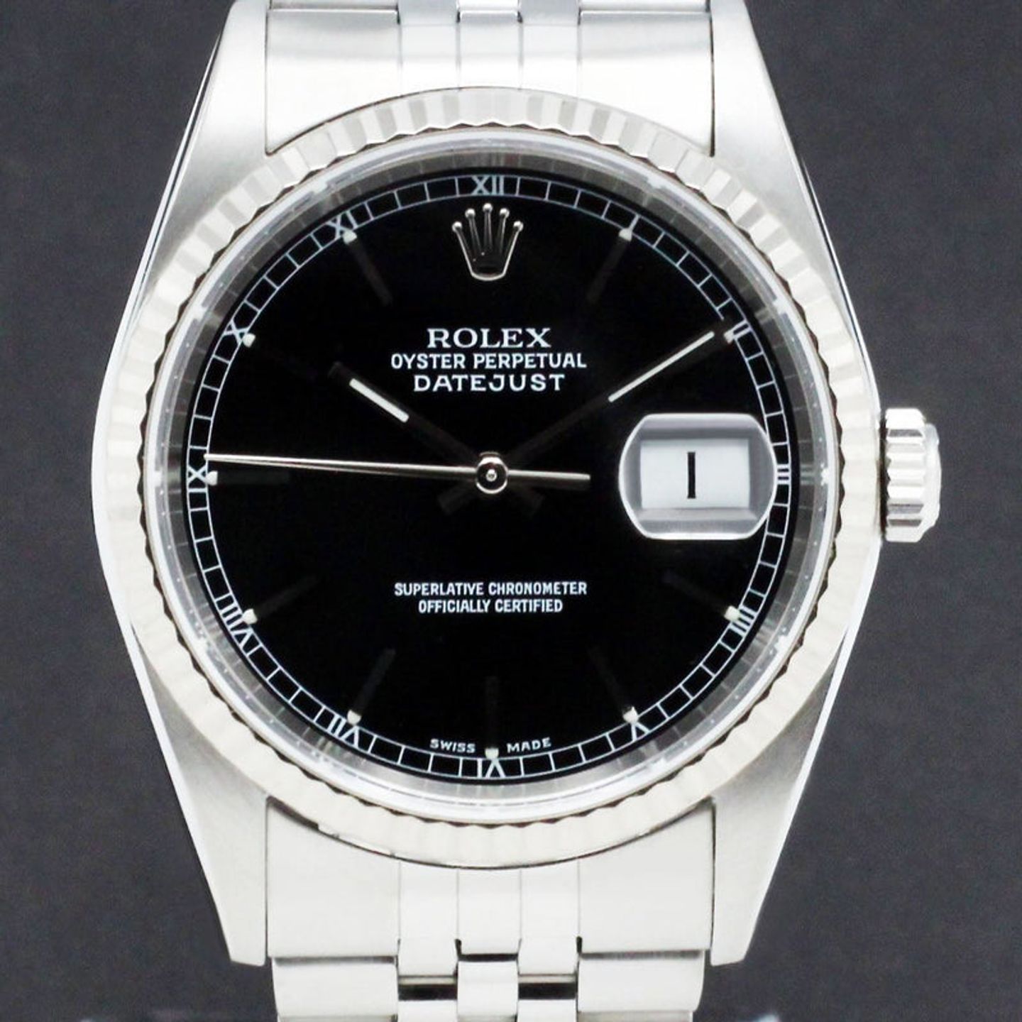 Rolex Datejust 36 16234 (2004) - Black dial 36 mm Steel case (1/7)