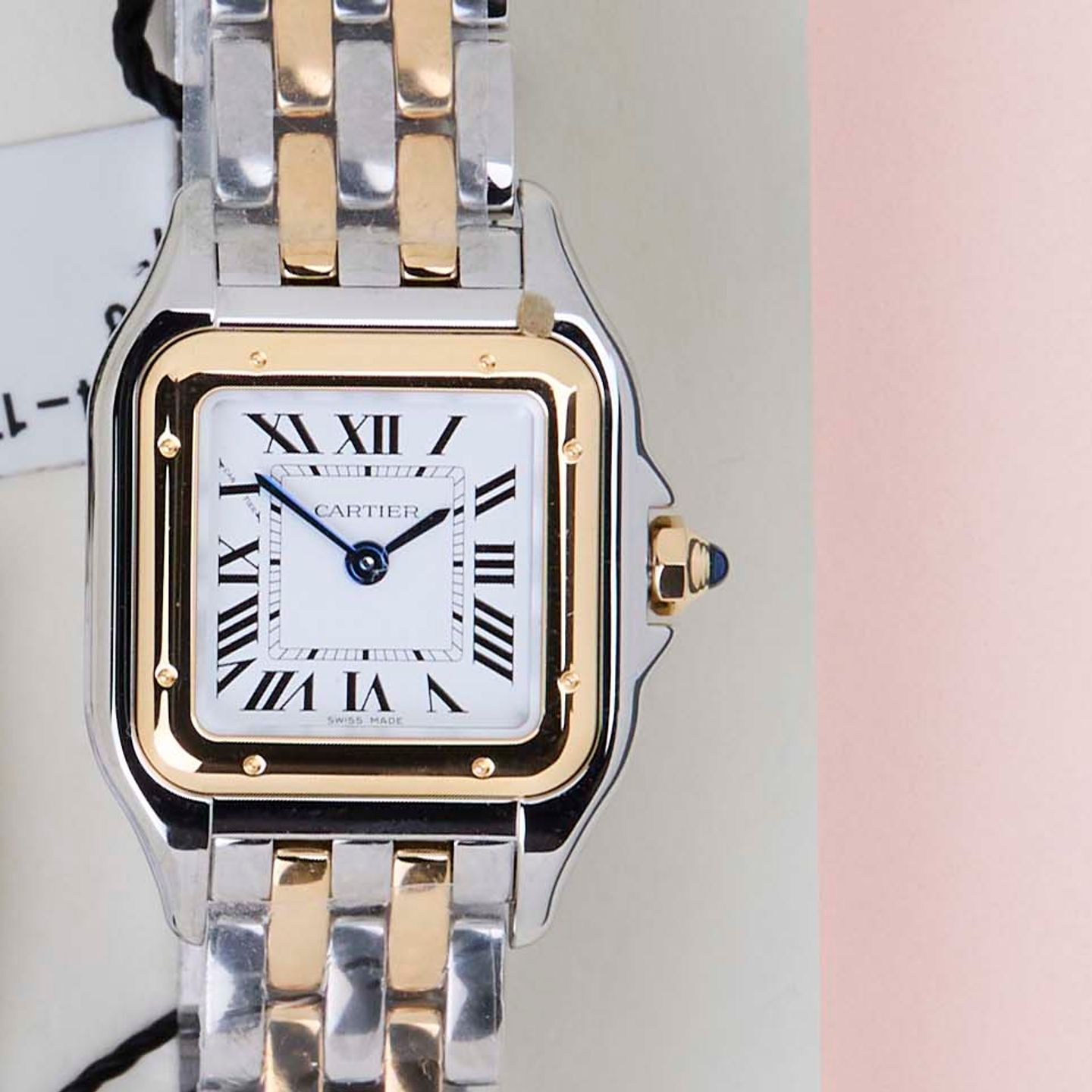 Cartier Panthère W2PN0018 (2025) - White dial 30 mm Gold/Steel case (5/8)