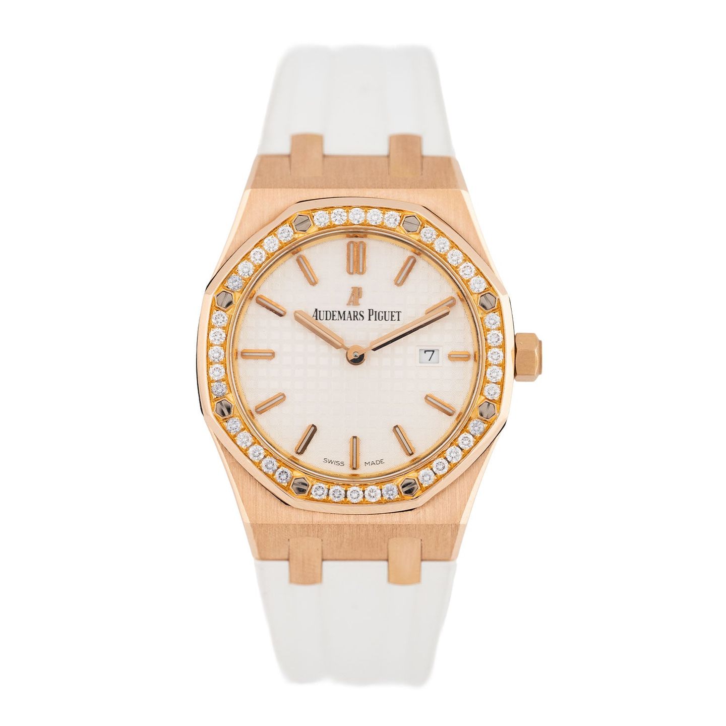 Audemars Piguet Royal Oak 67651OR.ZZ.D010CA.01 (2015) - Silver dial 33 mm Rose Gold case (1/6)