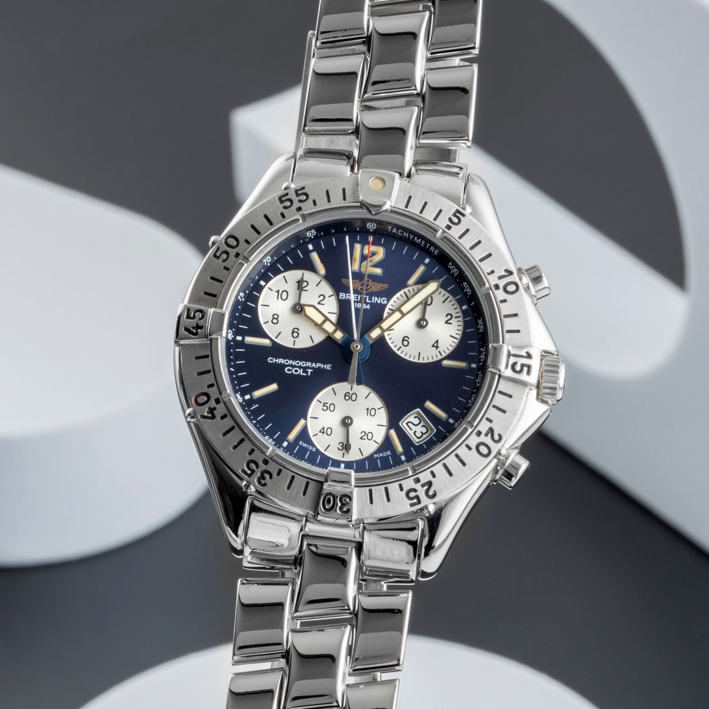 Breitling Colt Chronograph A53035 (1996) - 38 mm Steel case (3/8)