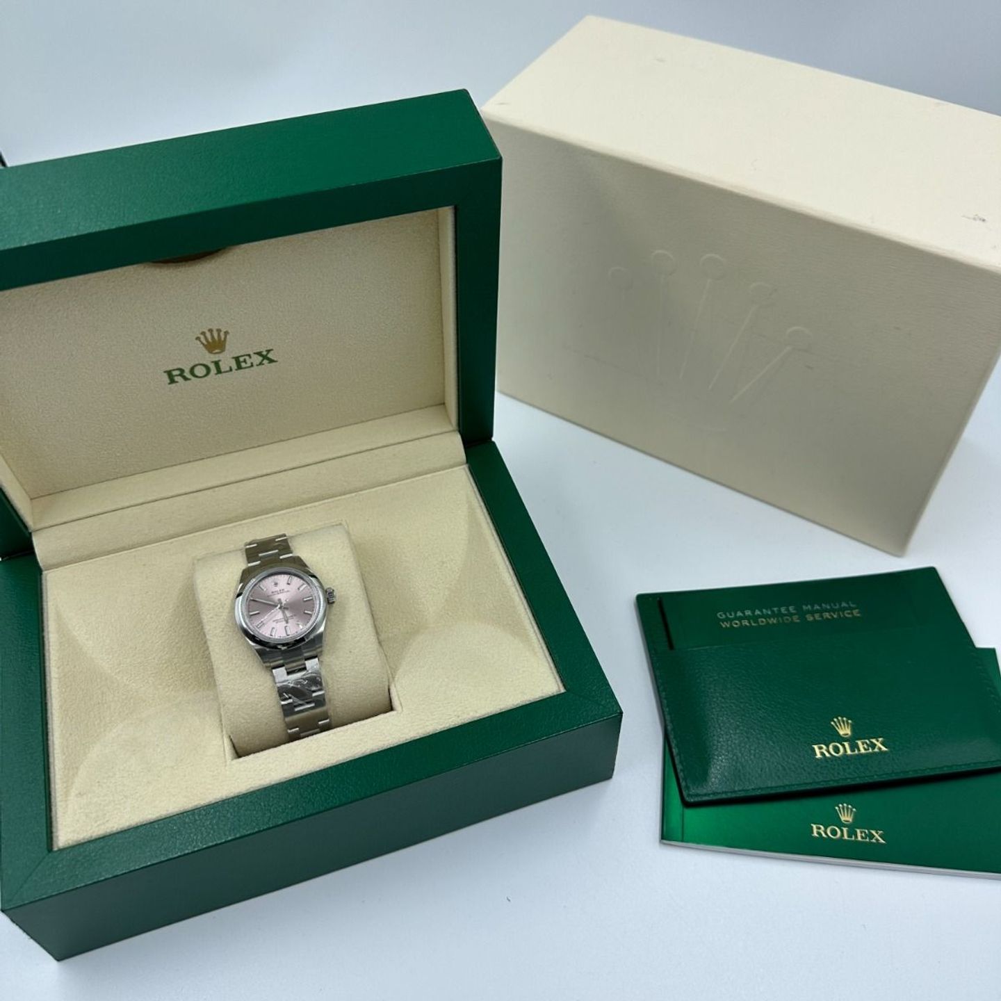 Rolex Oyster Perpetual 28 276200 (2024) - Roze wijzerplaat 28mm Staal (2/8)