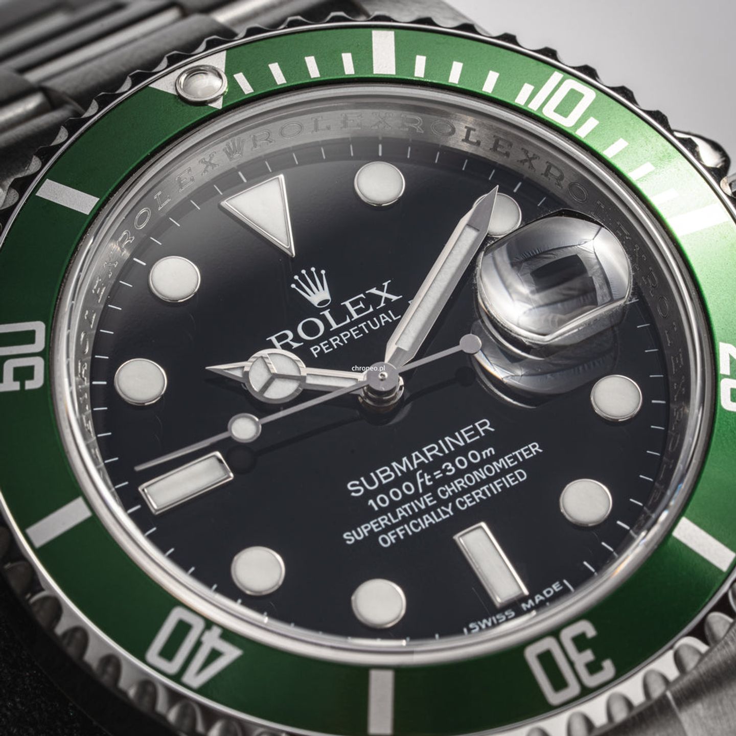 Rolex Submariner Date 16610LV (2009) - Zwart wijzerplaat 40mm Staal (2/8)