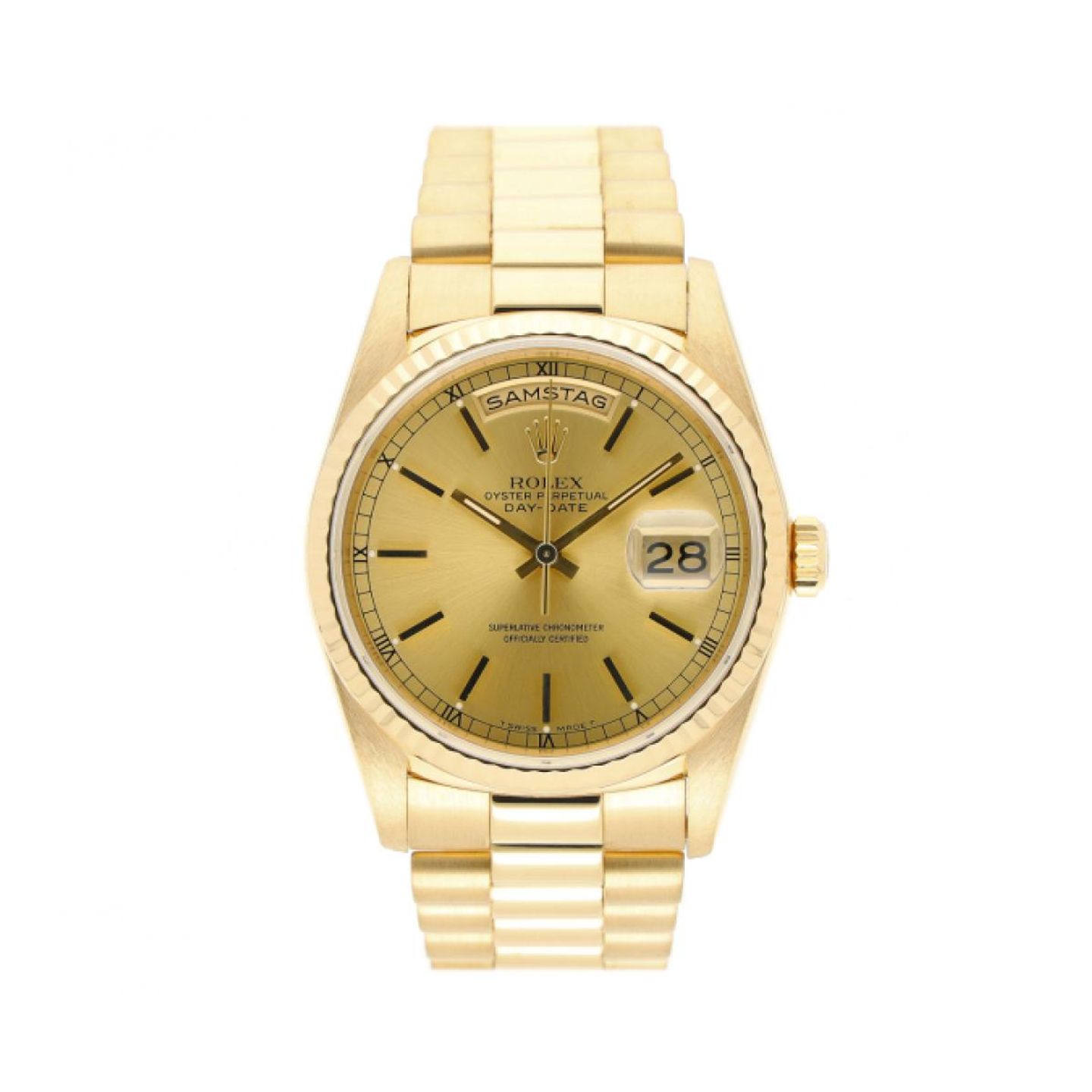 Rolex Day-Date 36 18238 (1996) - 36mm Geelgoud (1/5)