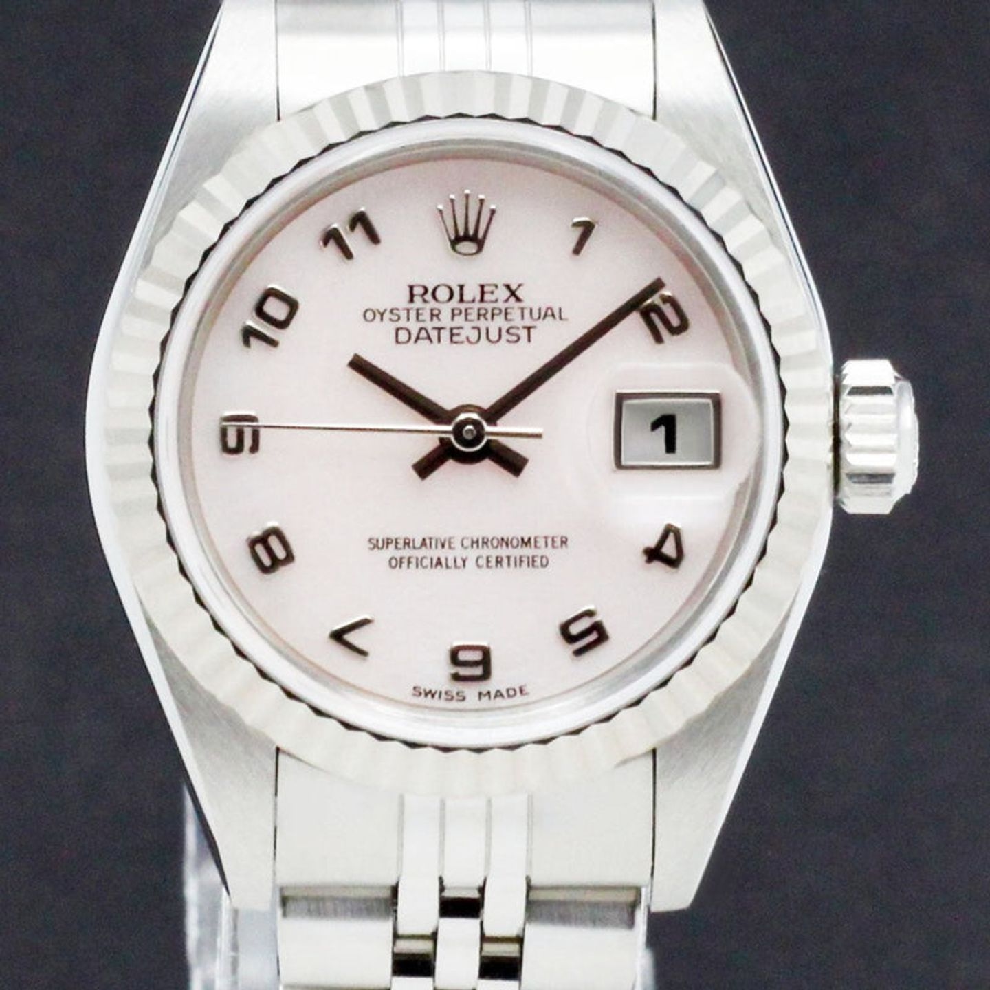 Rolex Lady-Datejust 69174 (1999) - Pearl dial 26 mm Steel case (1/7)