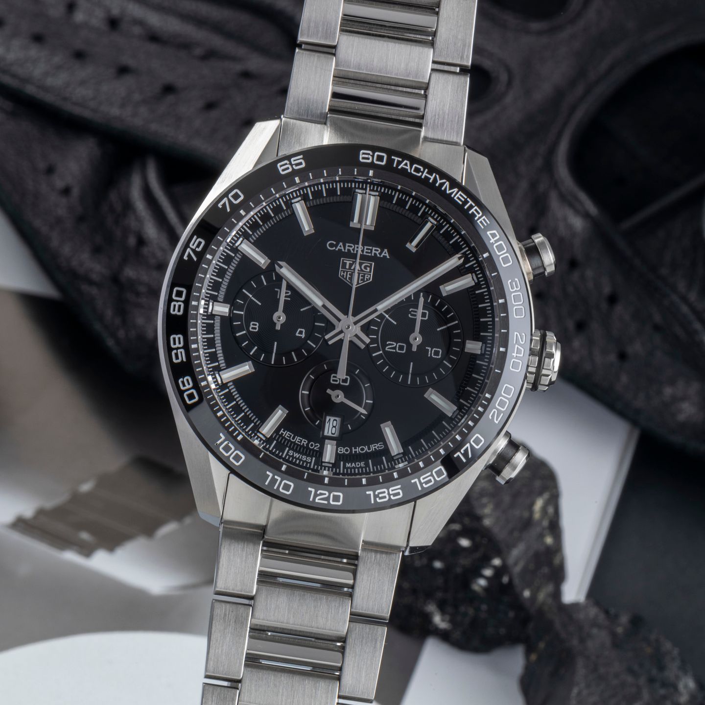 TAG Heuer Carrera CBN2A1B.BA0643 (2020) - Zwart wijzerplaat 44mm Staal (3/8)