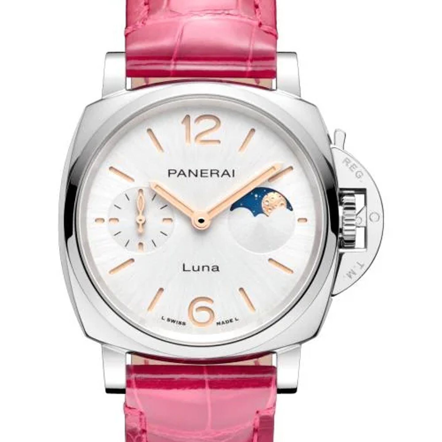 Panerai Luminor Due Luna PAM01557 (2026) - White dial 38 mm Steel case (1/1)