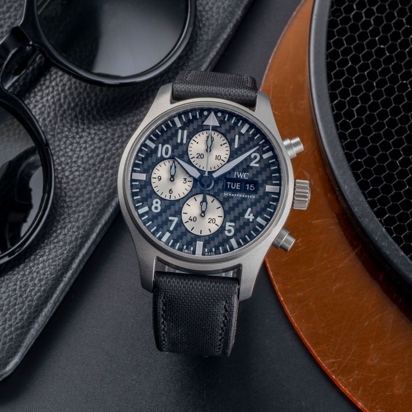 IWC Ingenieur AMG IW377903 (2022) - Black dial 43 mm Titanium case (1/8)