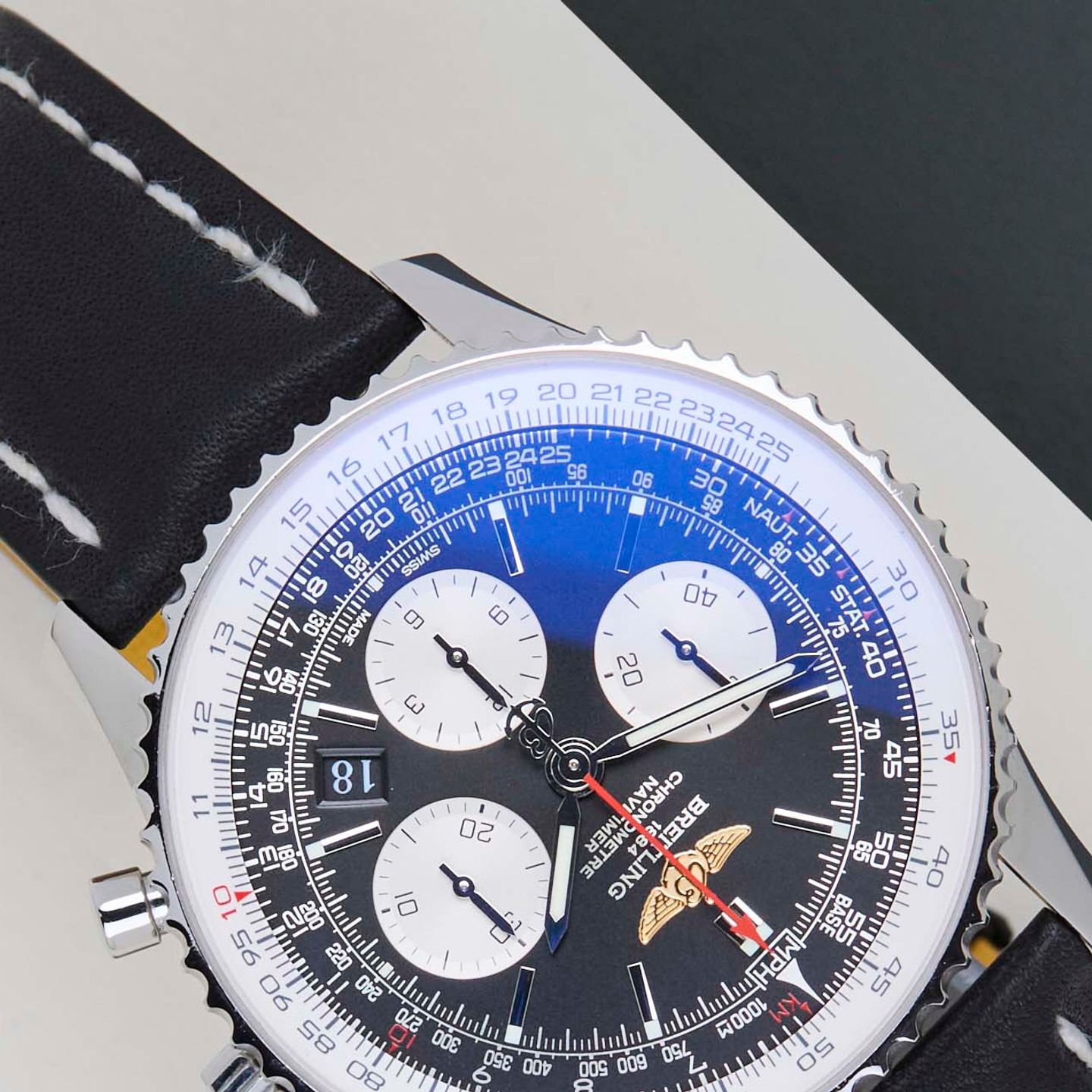 Breitling Navitimer 01 AB012012/BB01 (2017) - Zwart wijzerplaat 43mm Staal (4/8)