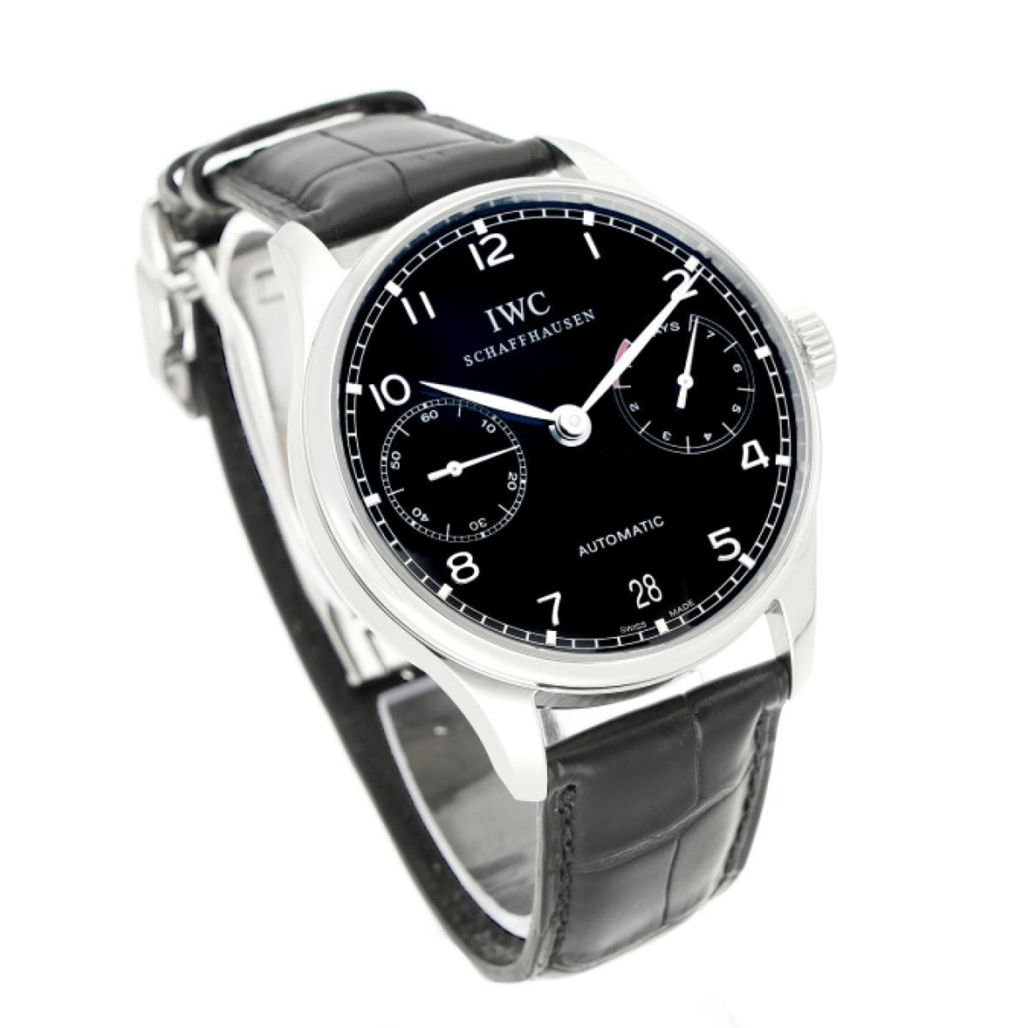 IWC Portuguese Automatic IW5001 (2008) - Black dial 42 mm Steel case (3/5)