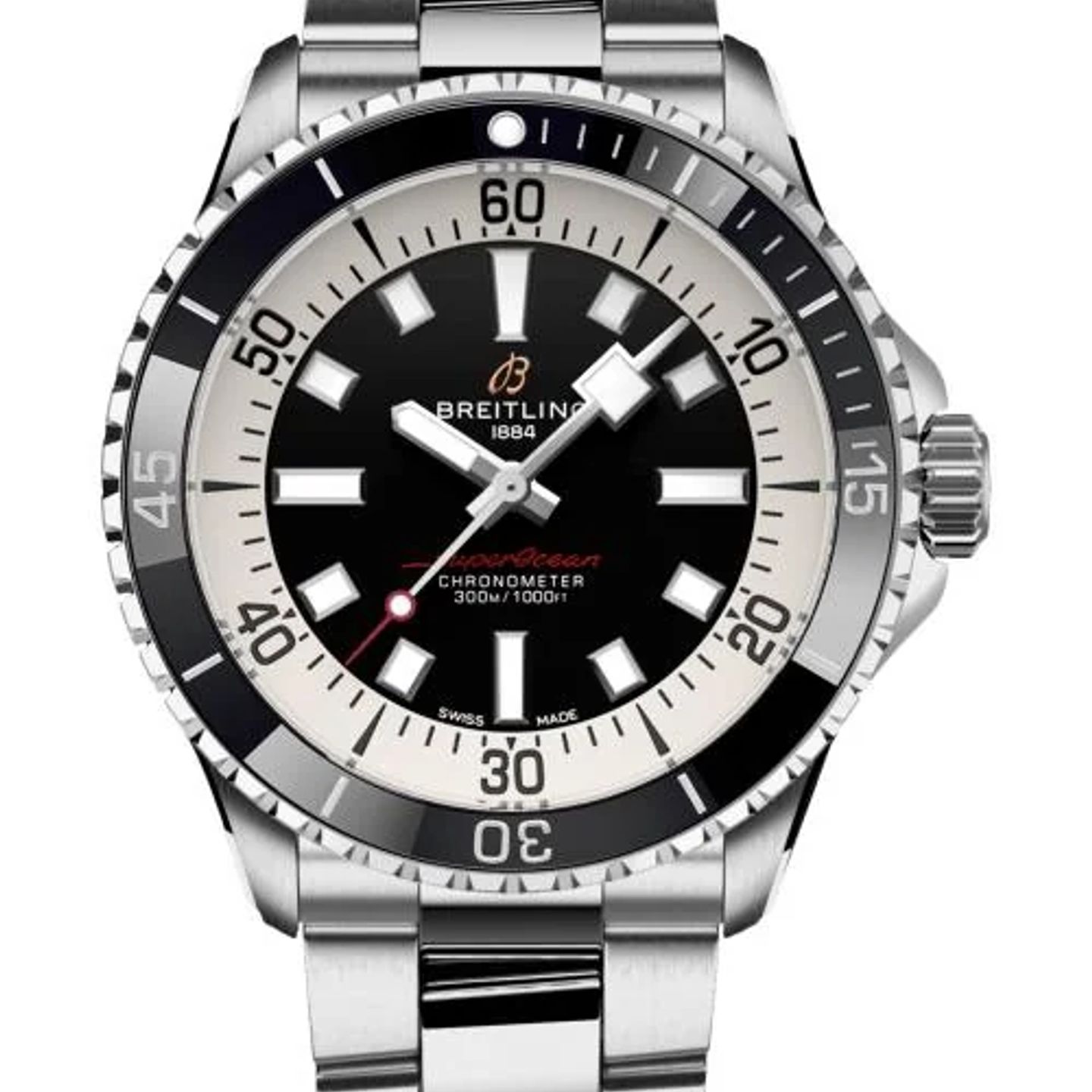 Breitling Superocean 42 A17375211B1A1 (2026) - Zwart wijzerplaat 42mm Staal (1/1)