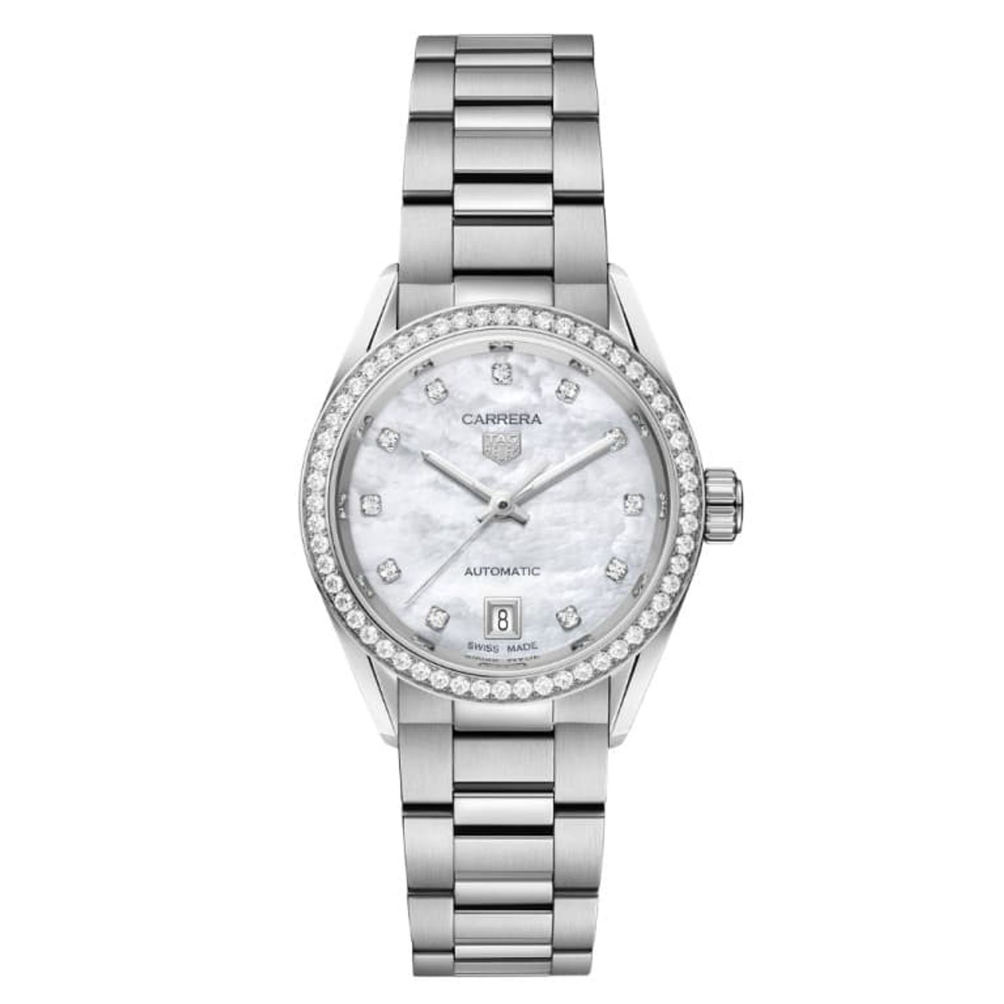 TAG Heuer Carrera Lady WBN2414.BA0621 (2023) - Parelmoer wijzerplaat 29mm Staal (1/1)