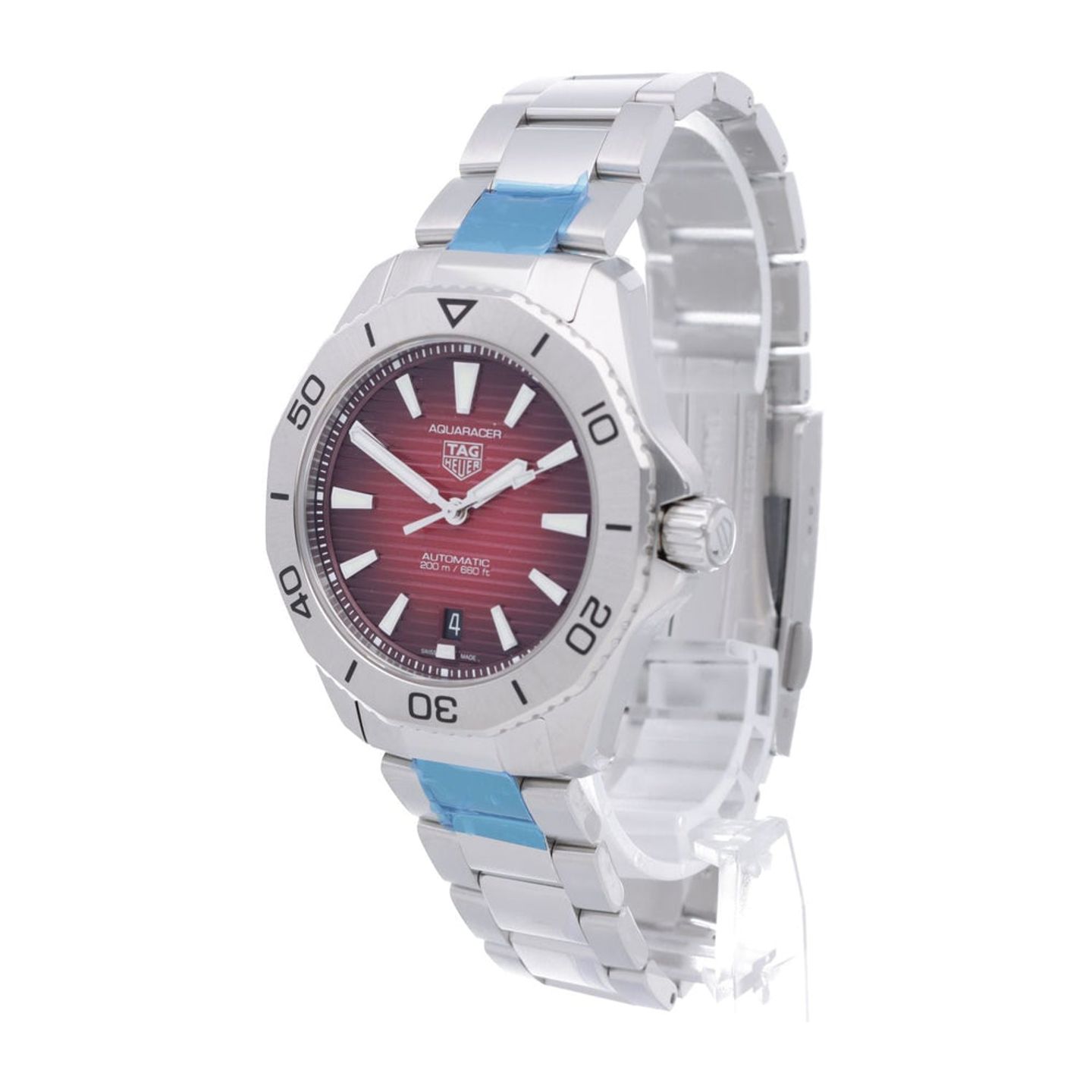 TAG Heuer Aquaracer WBP2114.BA0627 (2024) - Red dial 40 mm Steel case (2/7)