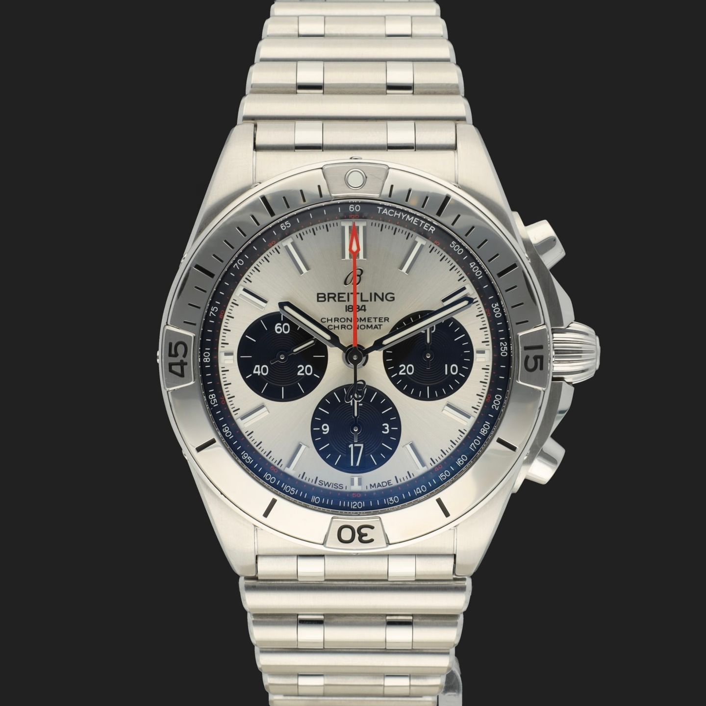 Breitling Chronomat 42 AB0134101G1A1 (2020) - Zilver wijzerplaat 42mm Staal (3/8)