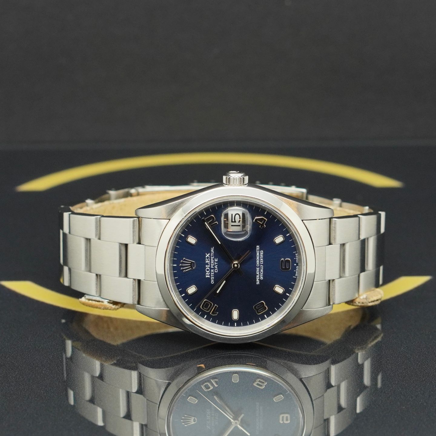 Rolex Oyster Perpetual Date 15200 (2001) - Blue dial 34 mm Steel case (4/7)