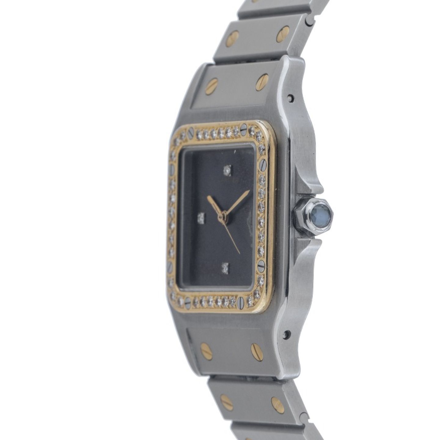 Cartier Santos 2961 (1987) - Wit wijzerplaat 29mm Goud/Staal (4/7)