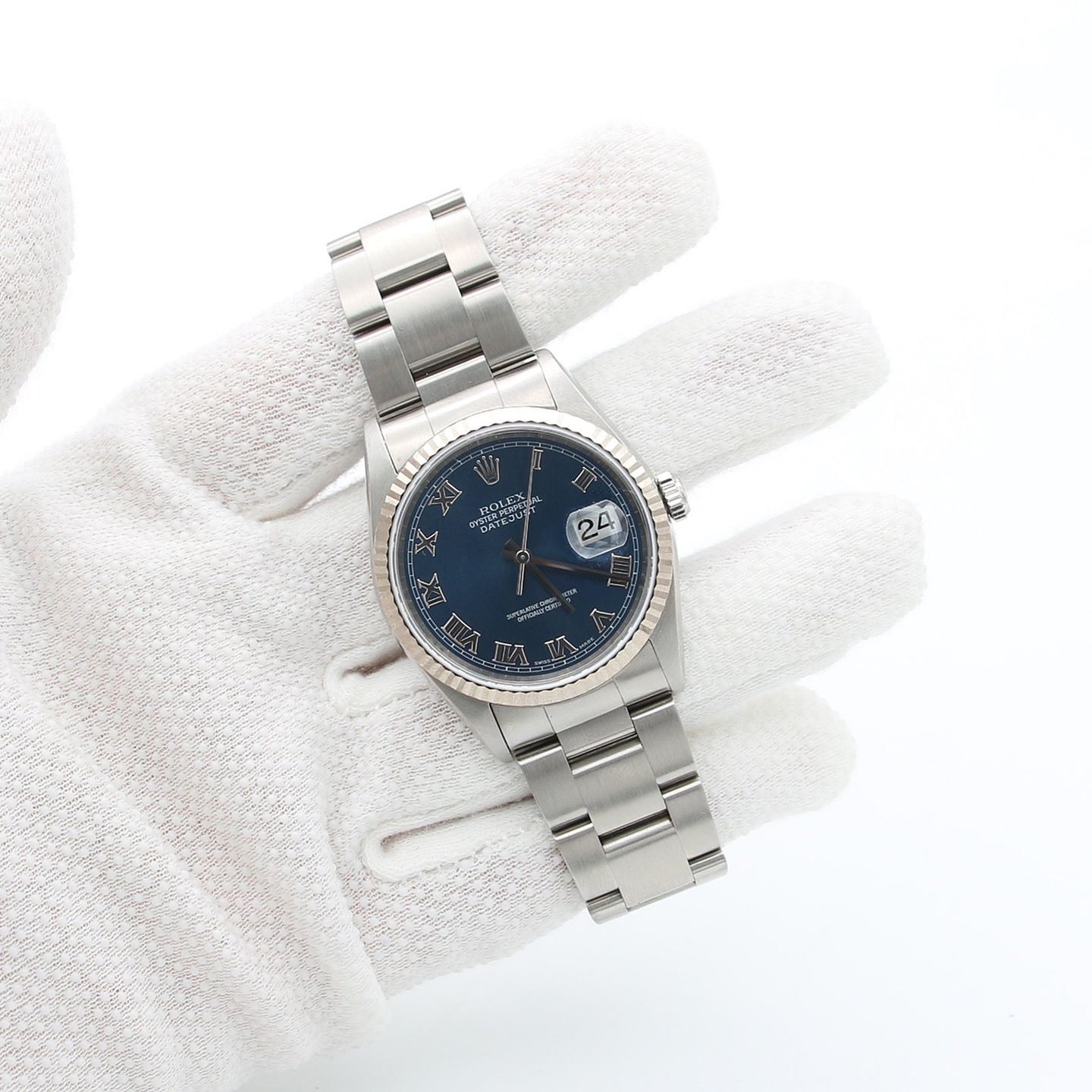 Rolex Datejust 36 16234 (Unknown (random serial)) - Blue dial 36 mm Steel case (1/6)