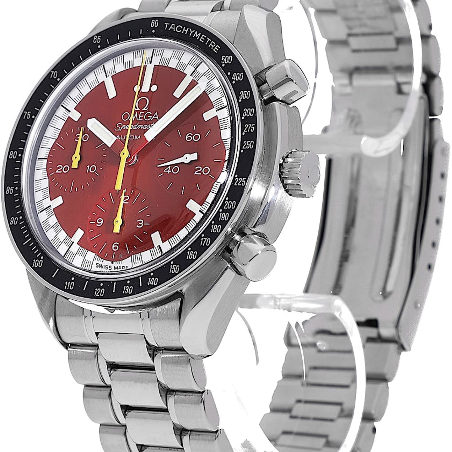 Omega Speedmaster Reduced 3810.61.41 (2017) - Red dial 39 mm Steel case (3/5)