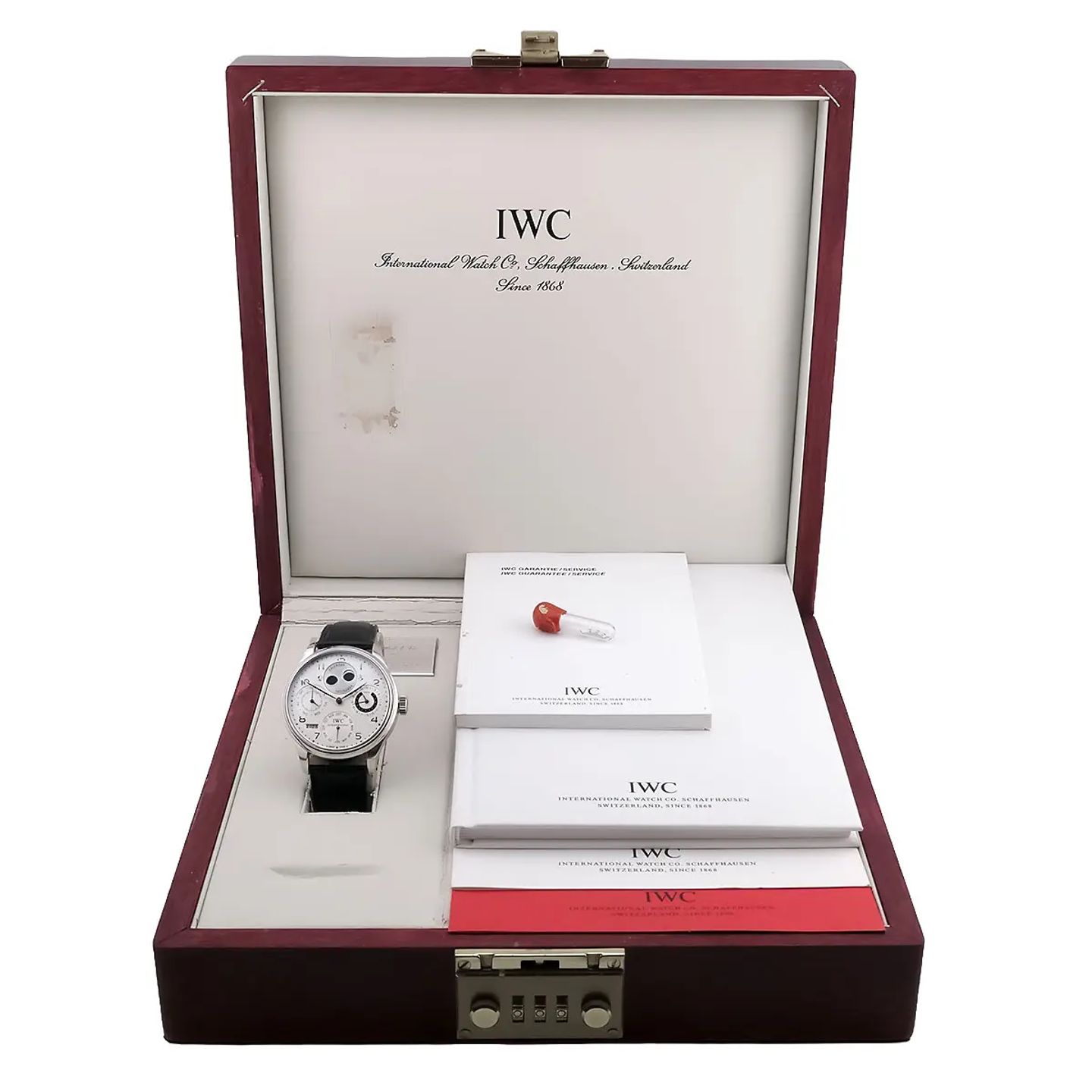 IWC Portuguese Perpetual Calendar IW502111 (2003) - Silver dial 44 mm Platinum case (8/8)