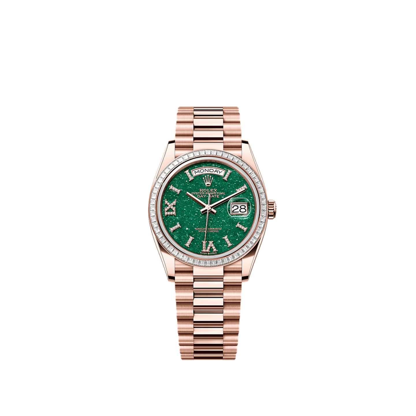Rolex Day-Date 36 128395TBR (2025) - Green dial 36 mm Rose Gold case (1/1)