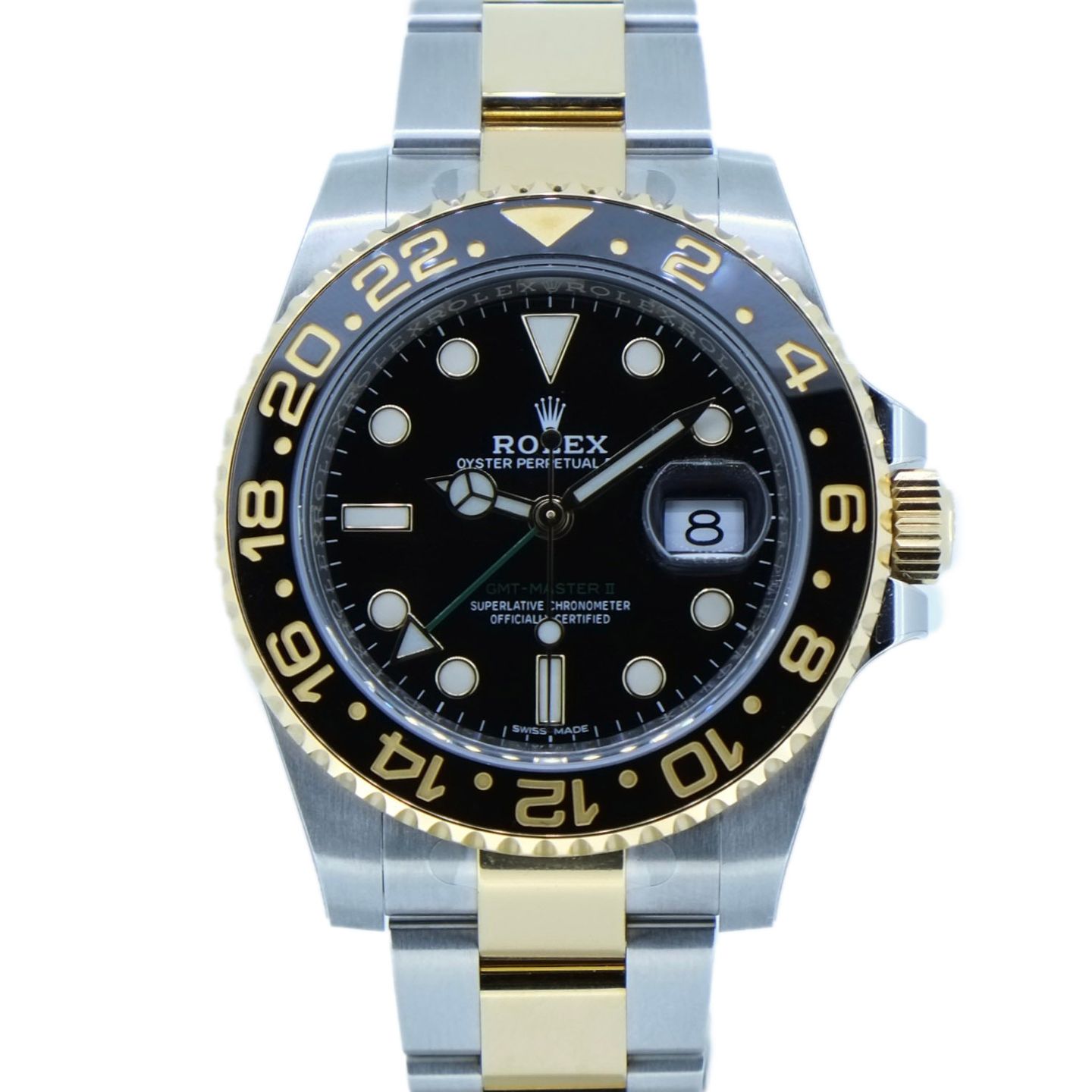 Rolex GMT-Master II 116713LN (2019) - Zwart wijzerplaat 40mm Goud/Staal (1/6)